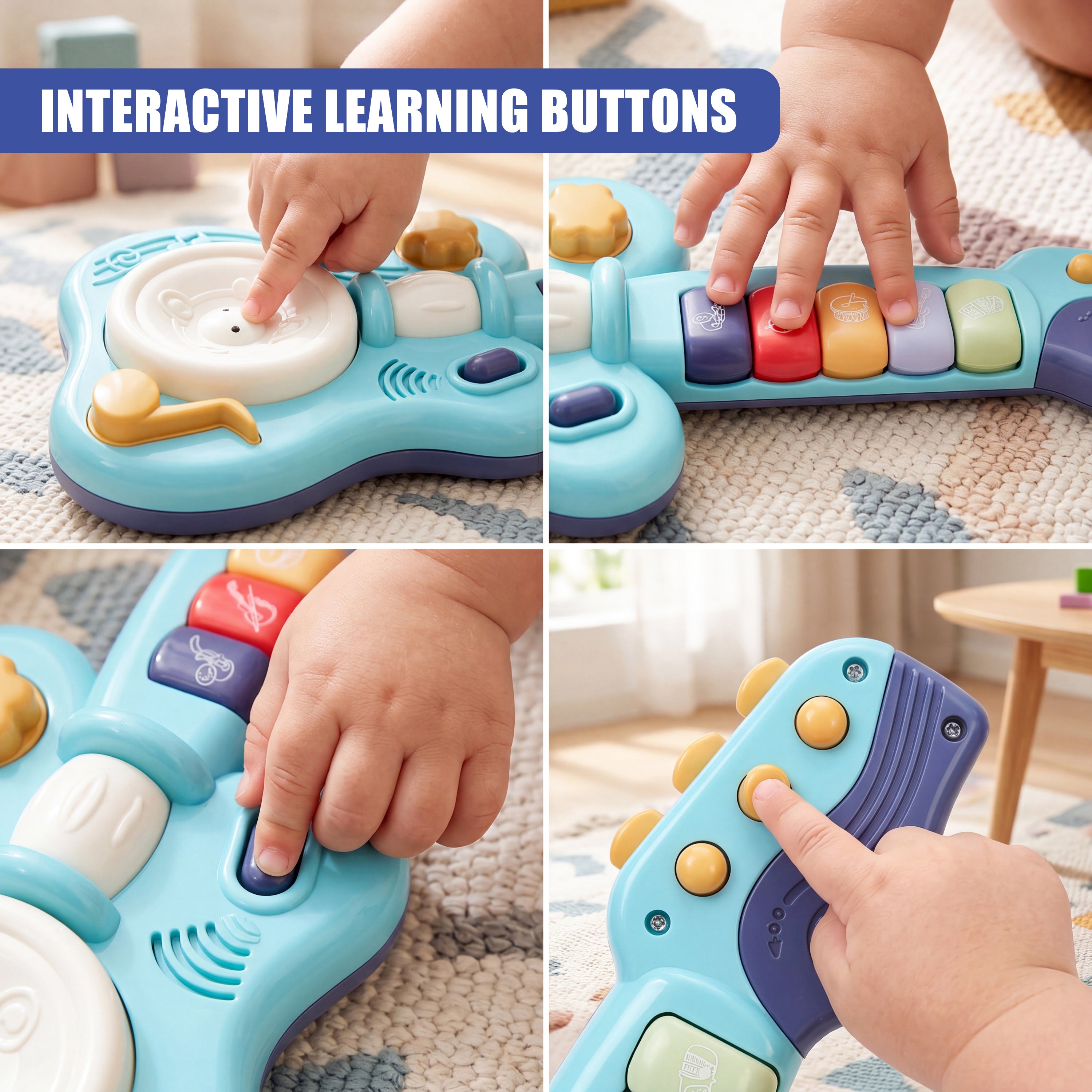 Toddler Guitar With Button Activated Musical Sounds