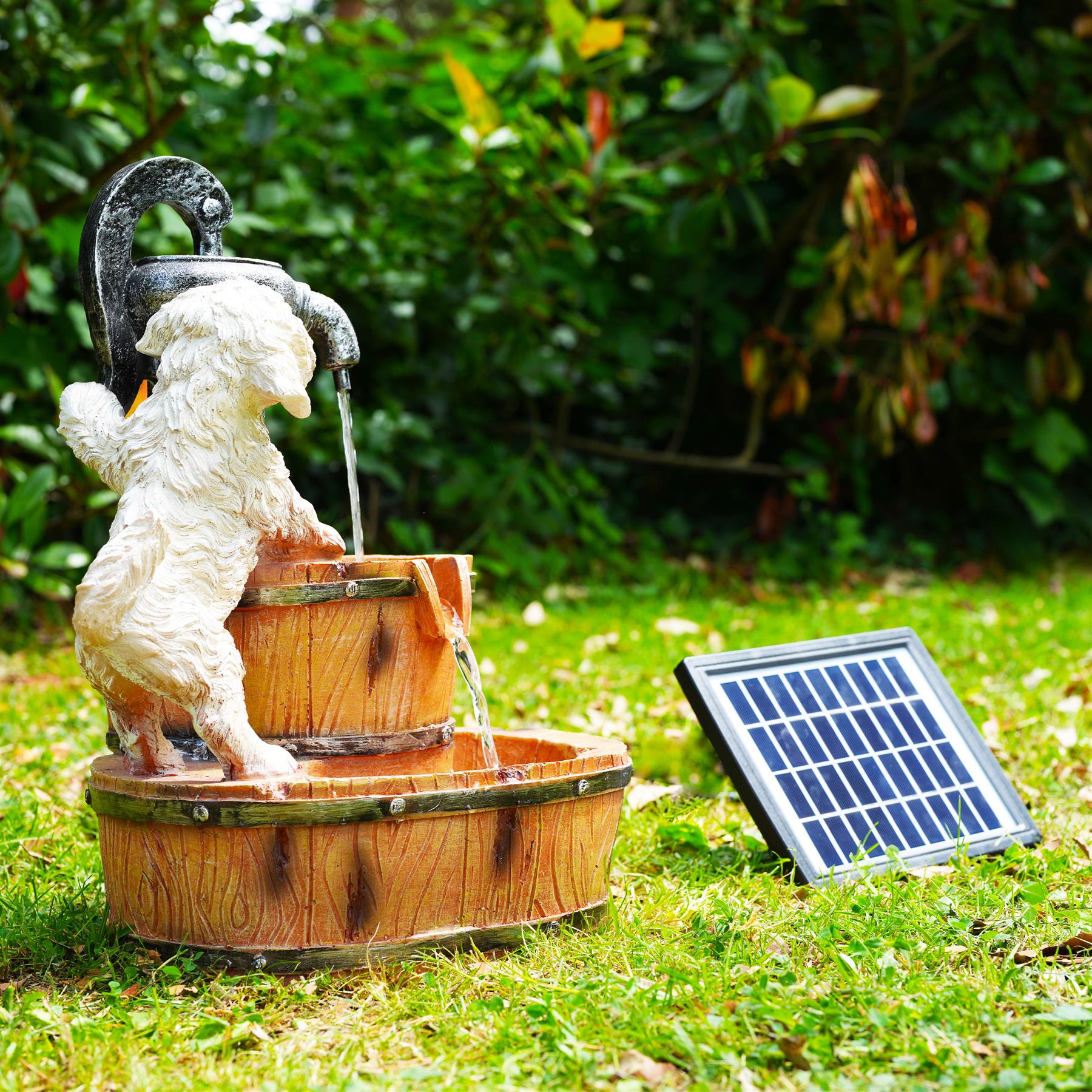 Solar Puppy Fountain