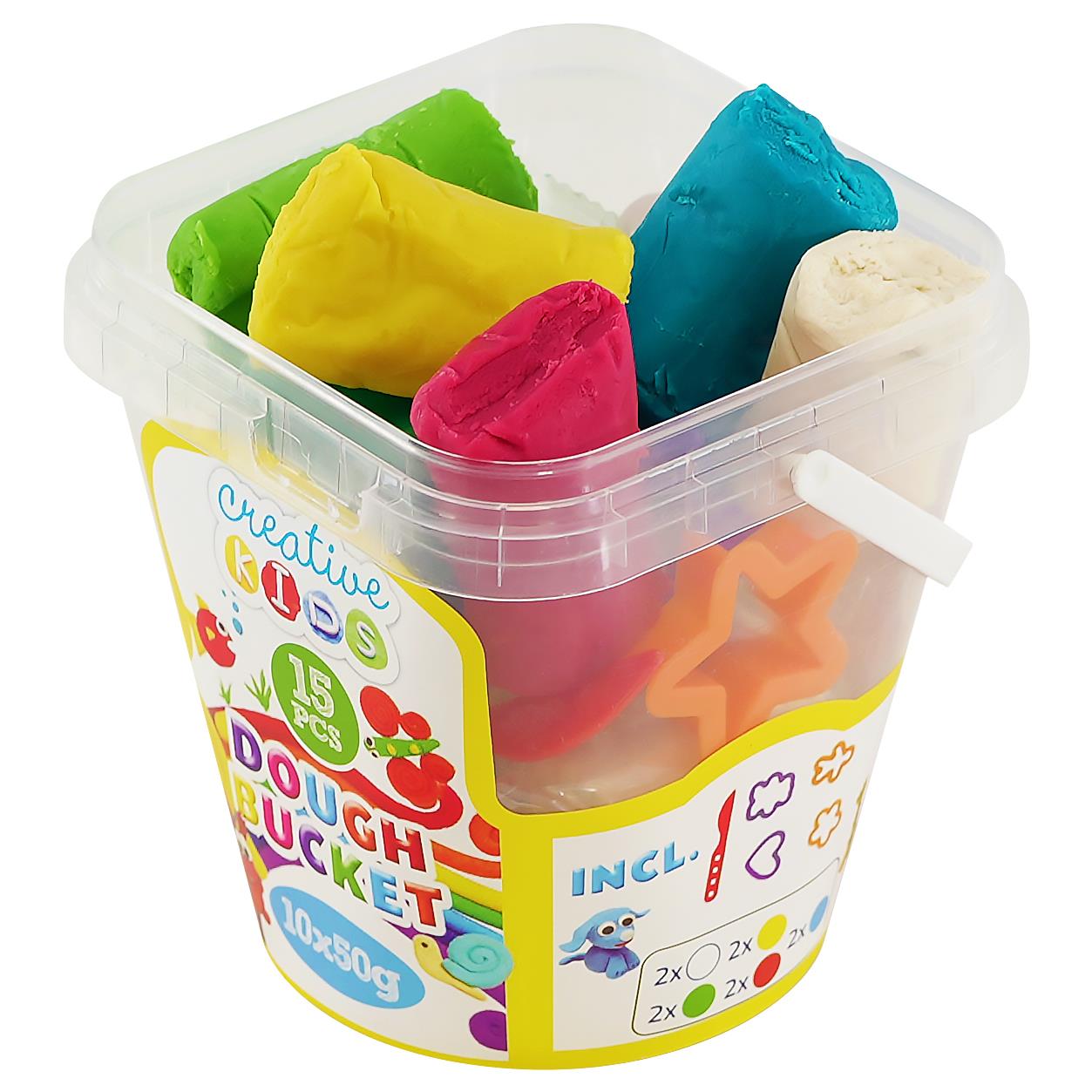 15 pcs Modelling Dough Bucket by The Magic Toy Shop - The Magic Toy Shop