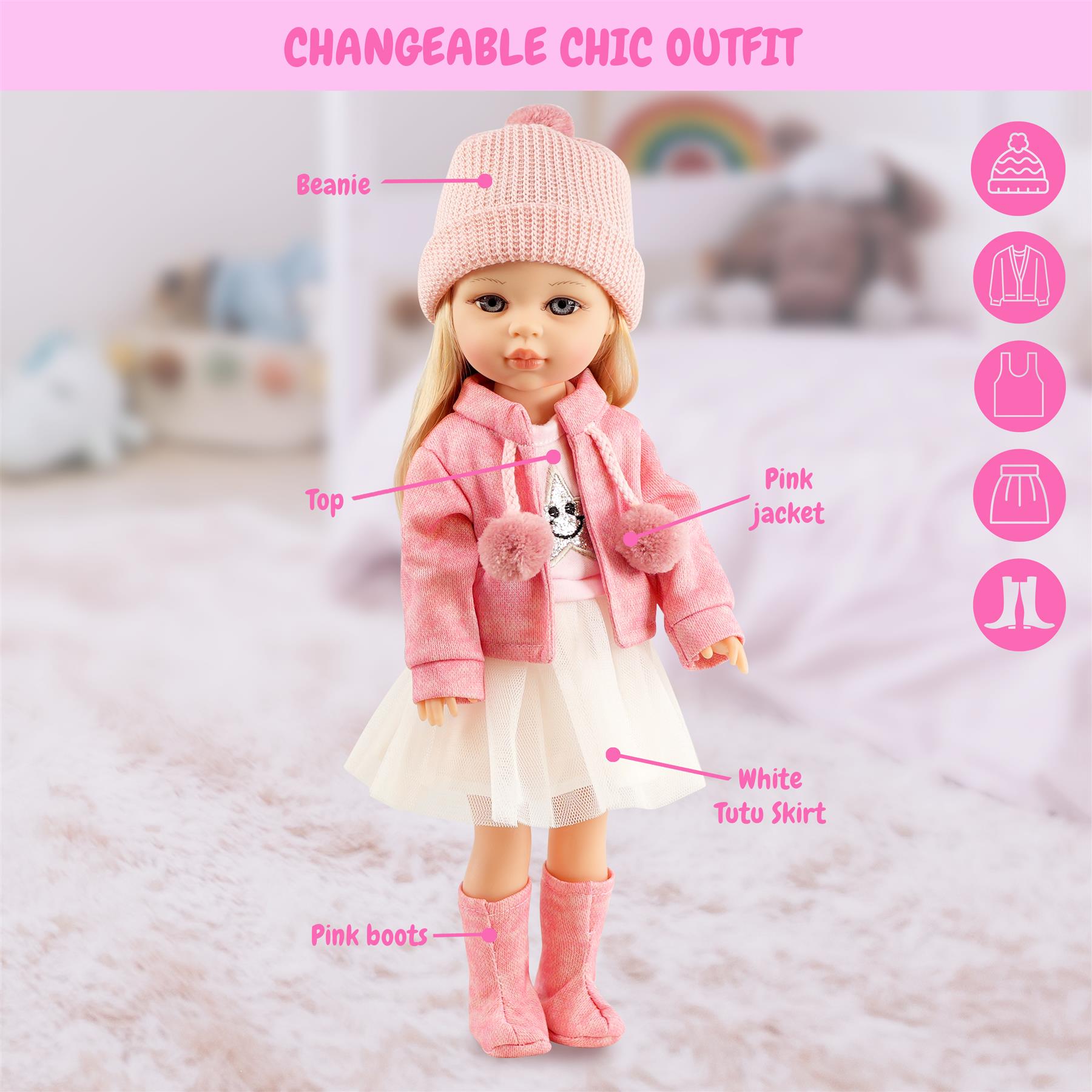 BiBi Fashion Doll "Ava Williams" (38 cm / 15") by BiBi Doll - The Magic Toy Shop
