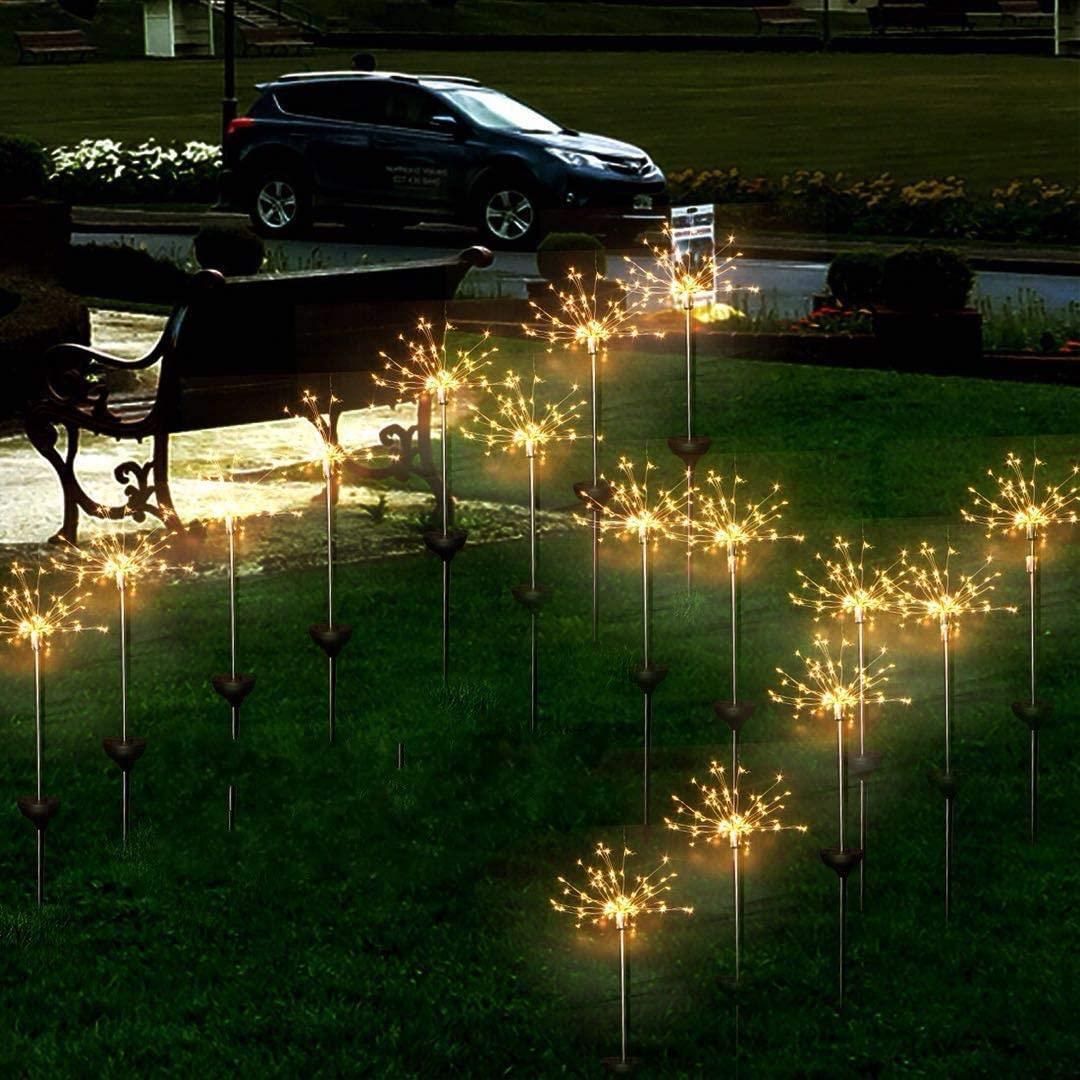 90 Led Starburst Solar Powered Stake Lights 2 Pack by GEEZY - The Magic Toy Shop