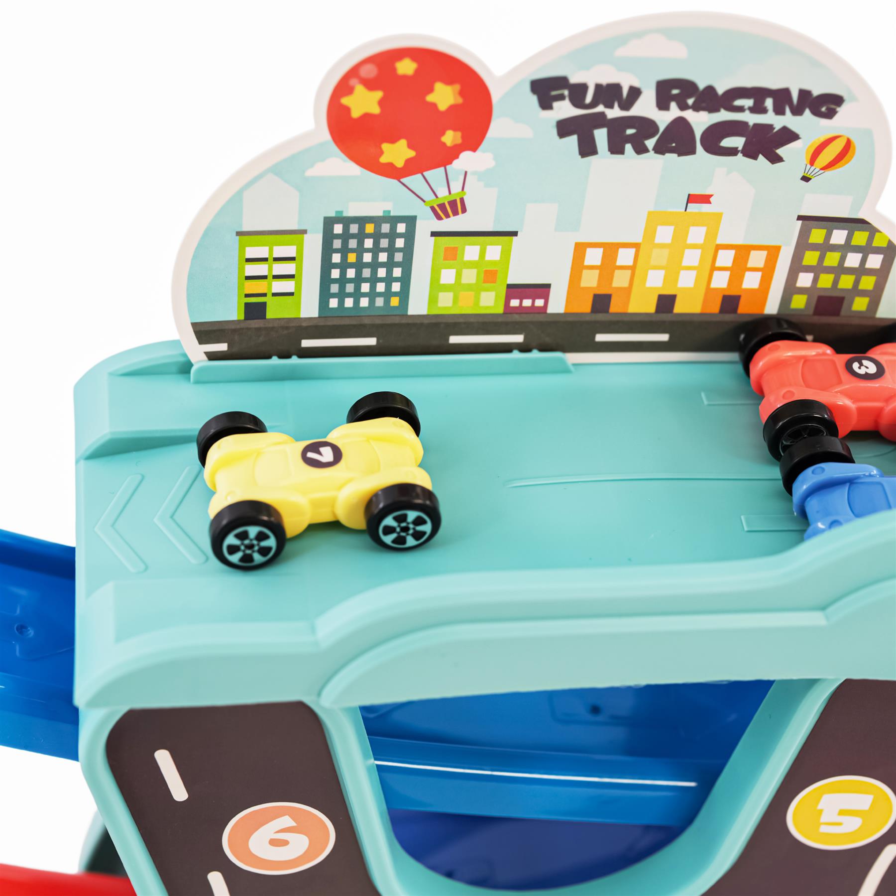 Click Clack Spiral Tower Playset with 6 Mini Cars by The Magic Toy Shop - The Magic Toy Shop