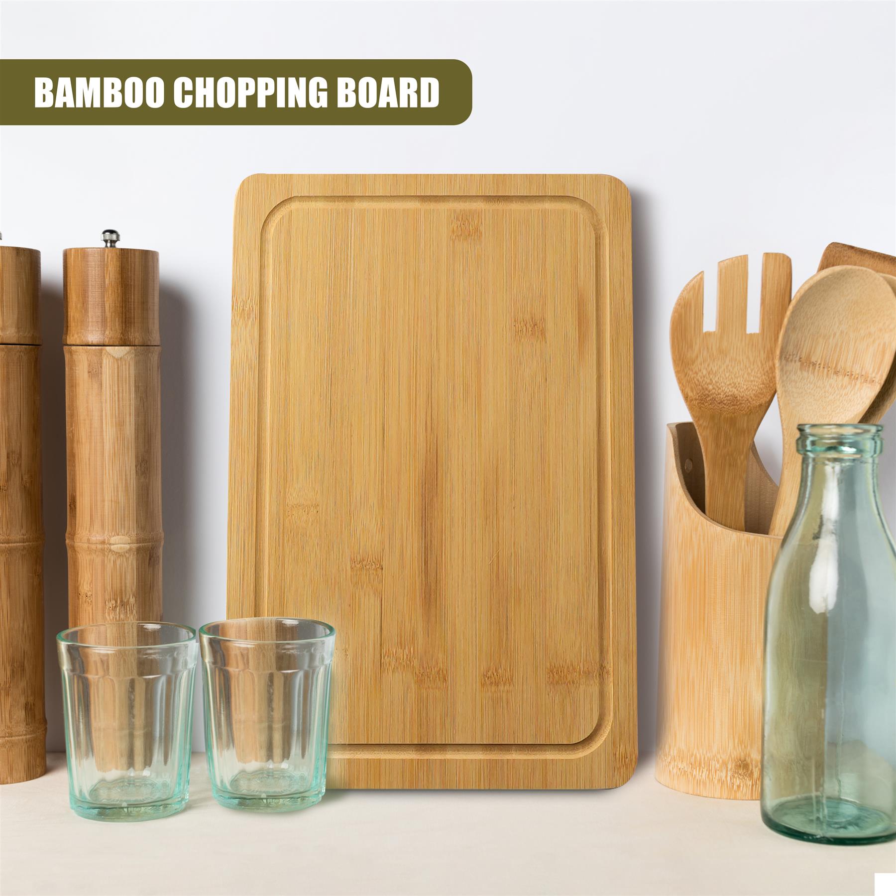Large Bamboo Chopping Board 37x25cm by GEEZY - The Magic Toy Shop