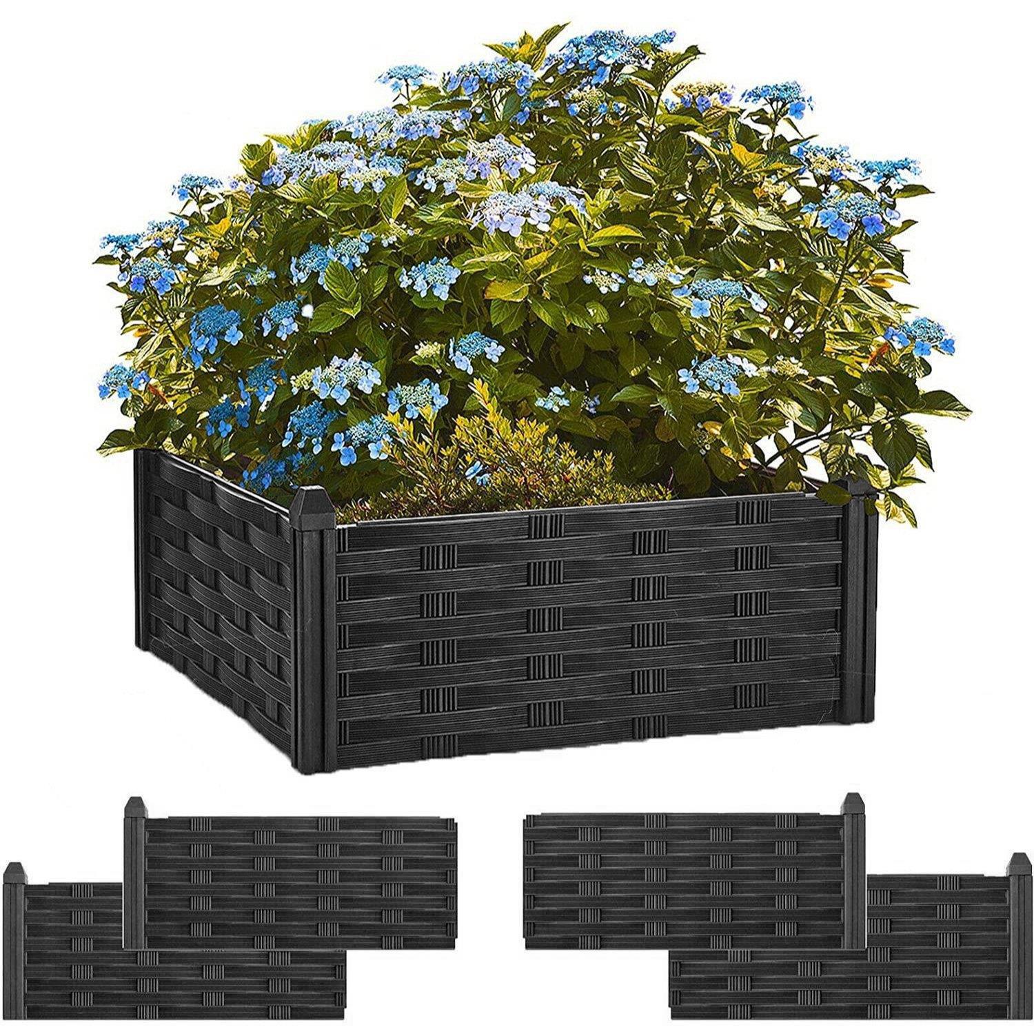 Rattan Effect 4 Piece Garden Bed by GEEZY - The Magic Toy Shop