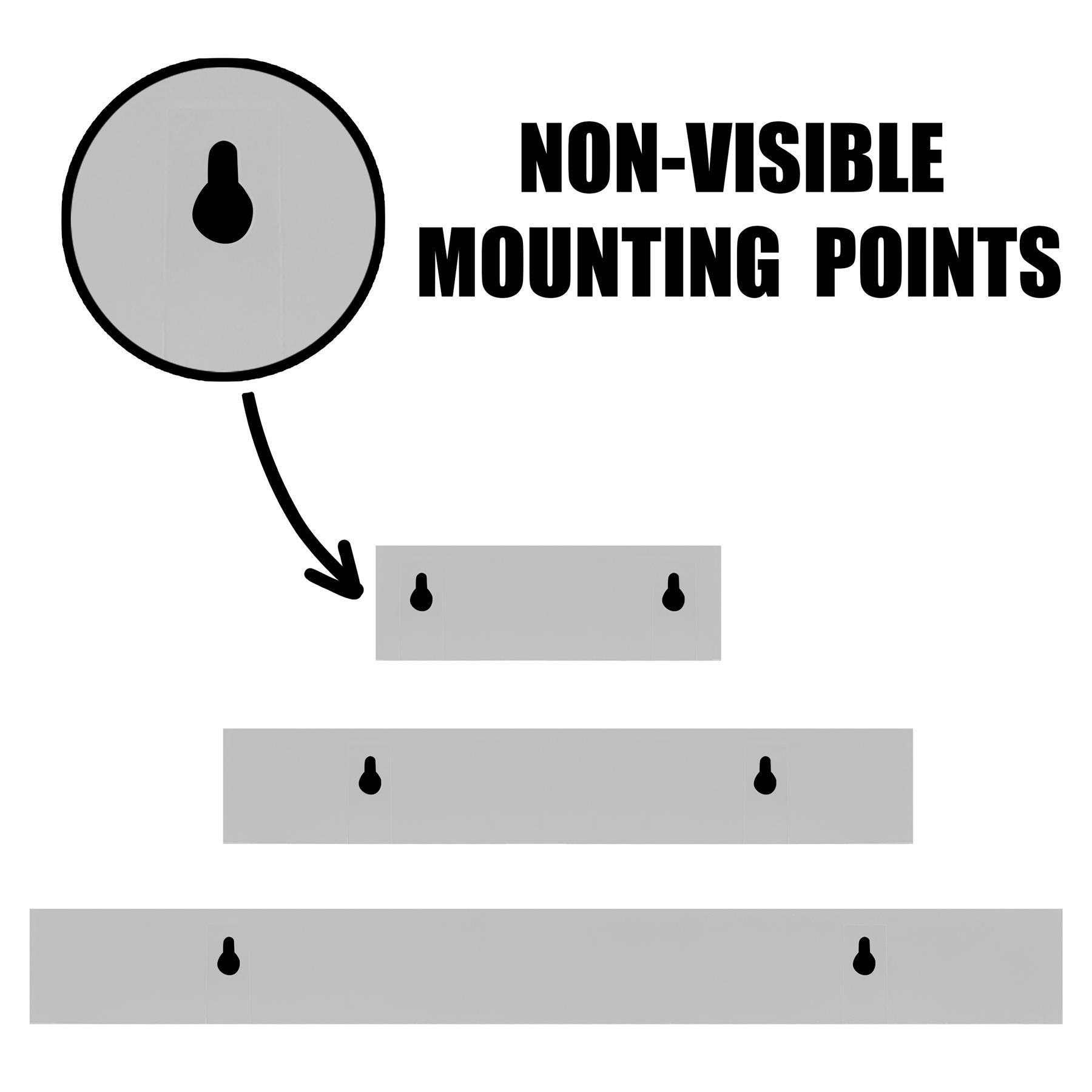 White Floating Wall Shelves Set of 3 by GEEZY - The Magic Toy Shop