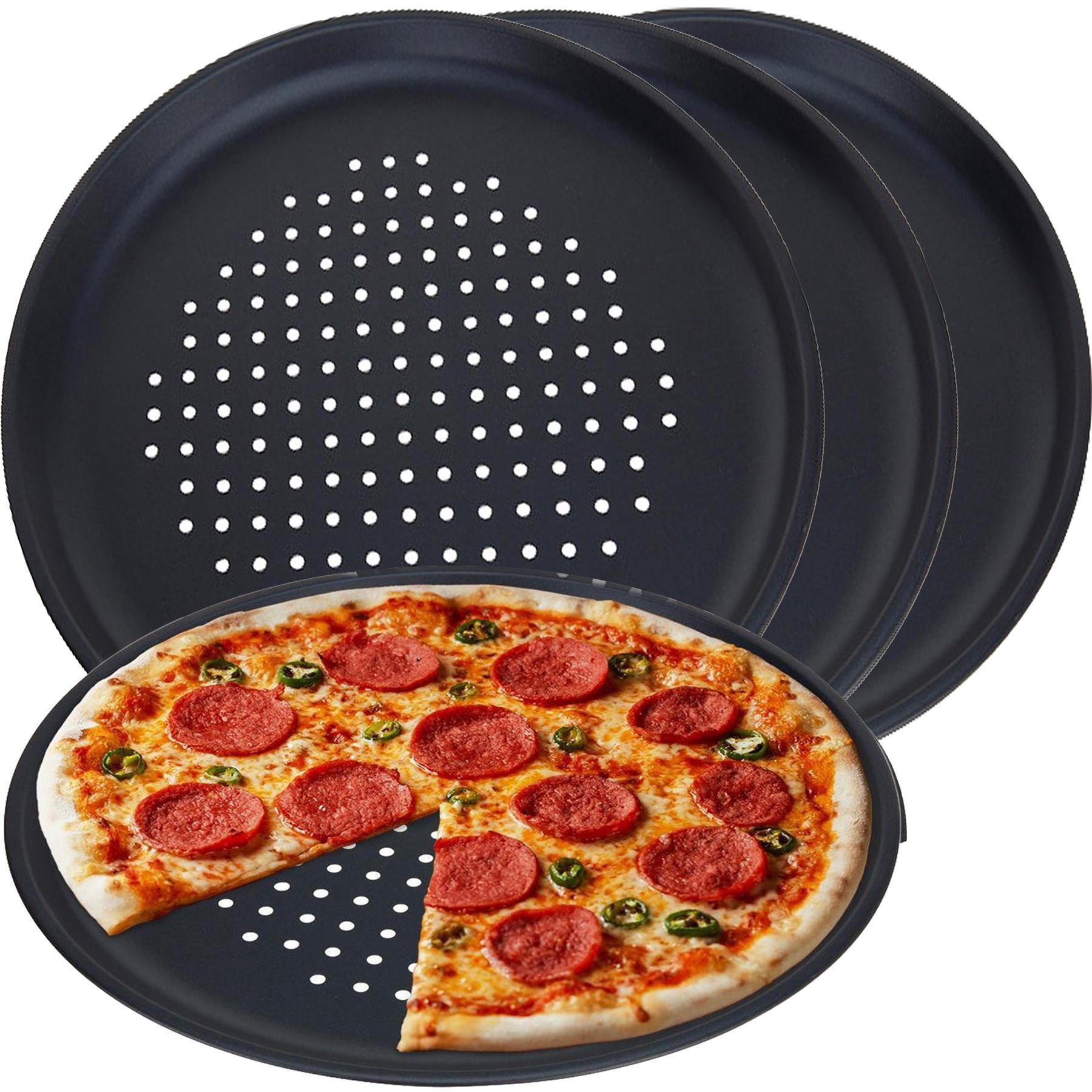 "Black non-stick pizza baking trays with a slicer" - The Magic Toy Shop