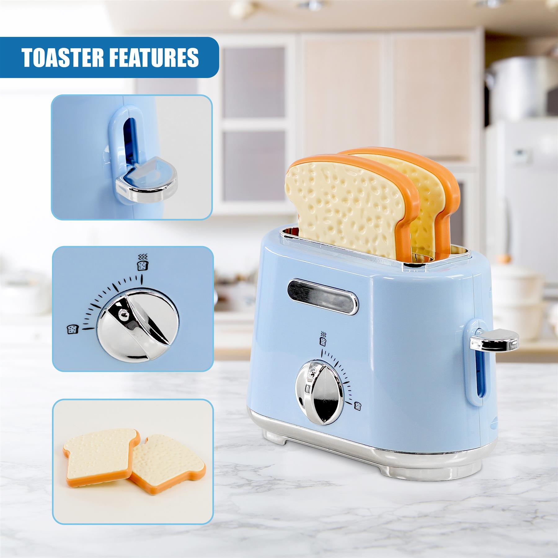 Kitchen Breakfast Pretend Play Toy 9 Pcs by The Magic Toy Shop - The Magic Toy Shop