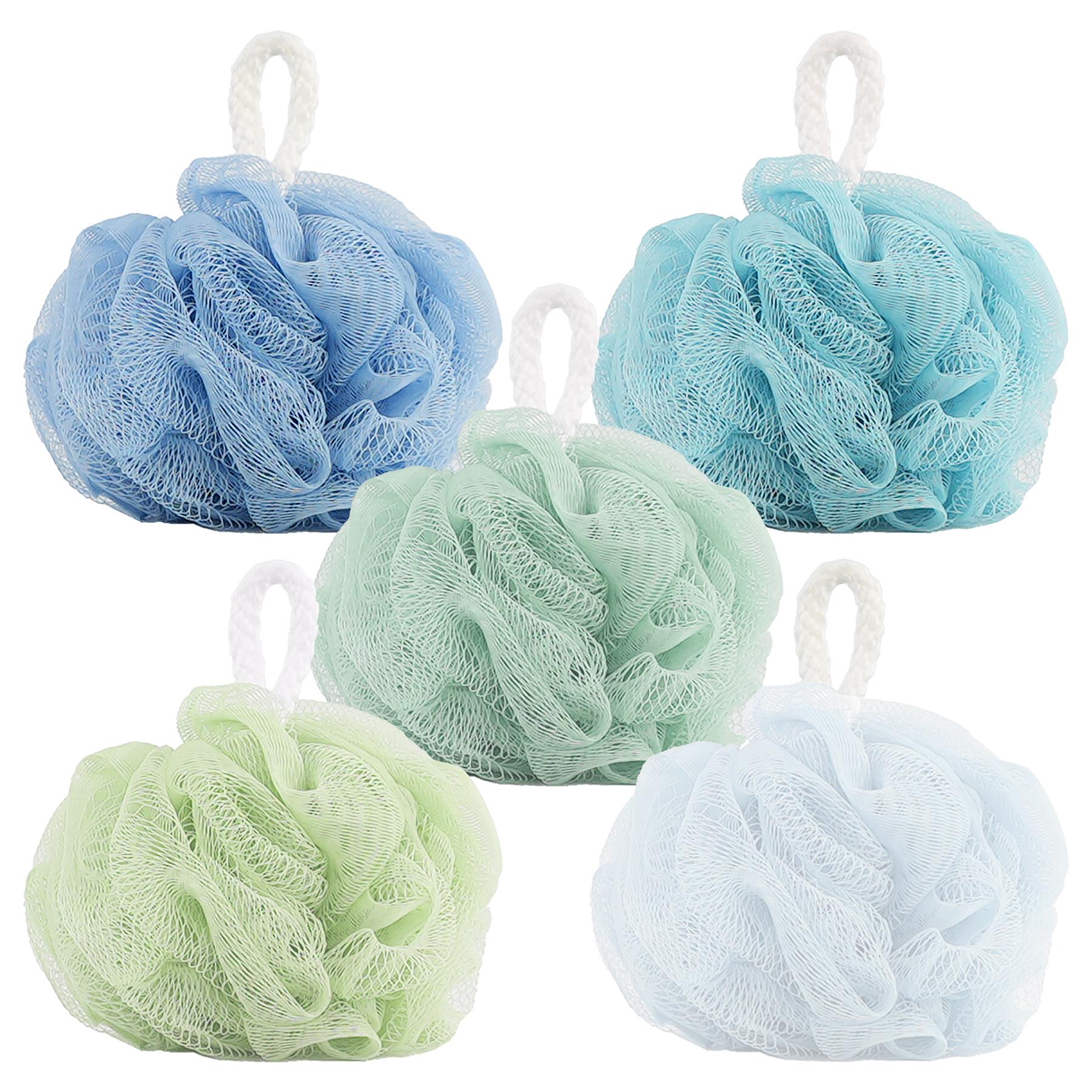Body Loofah Set of 5 with Mesh Storage Bag by GEEZY - The Magic Toy Shop