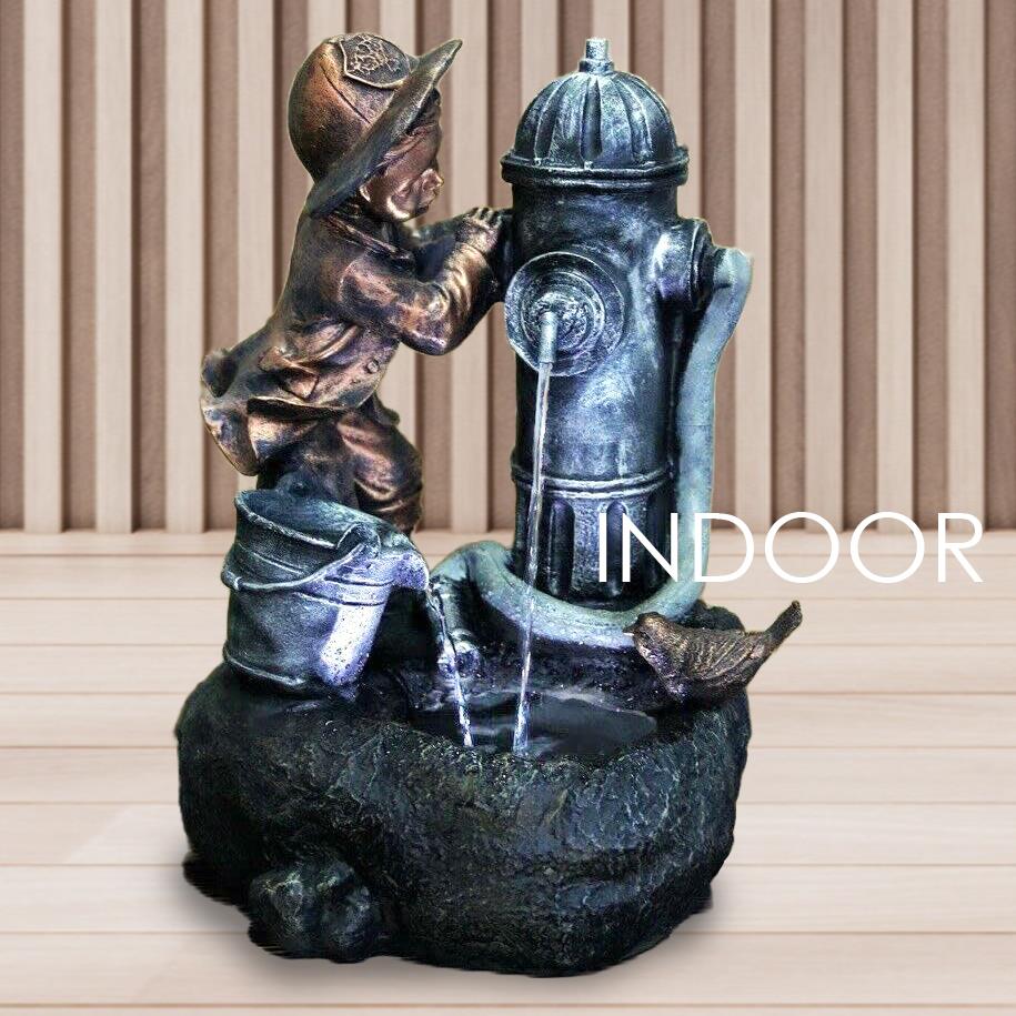 Fire Hydrant Water Feature Outdoor With LED by GEEZY - The Magic Toy Shop