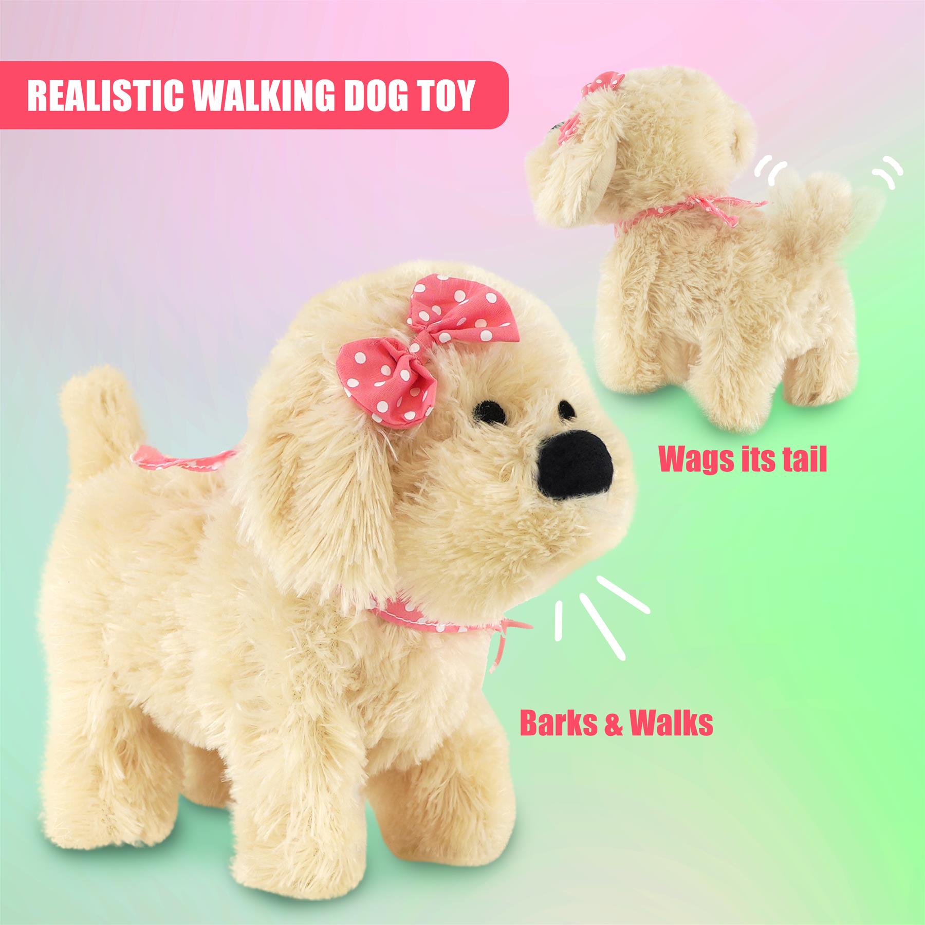 Fluffy Plush Walking & Talking Dog Toy by The Magic Toy Shop - The Magic Toy Shop