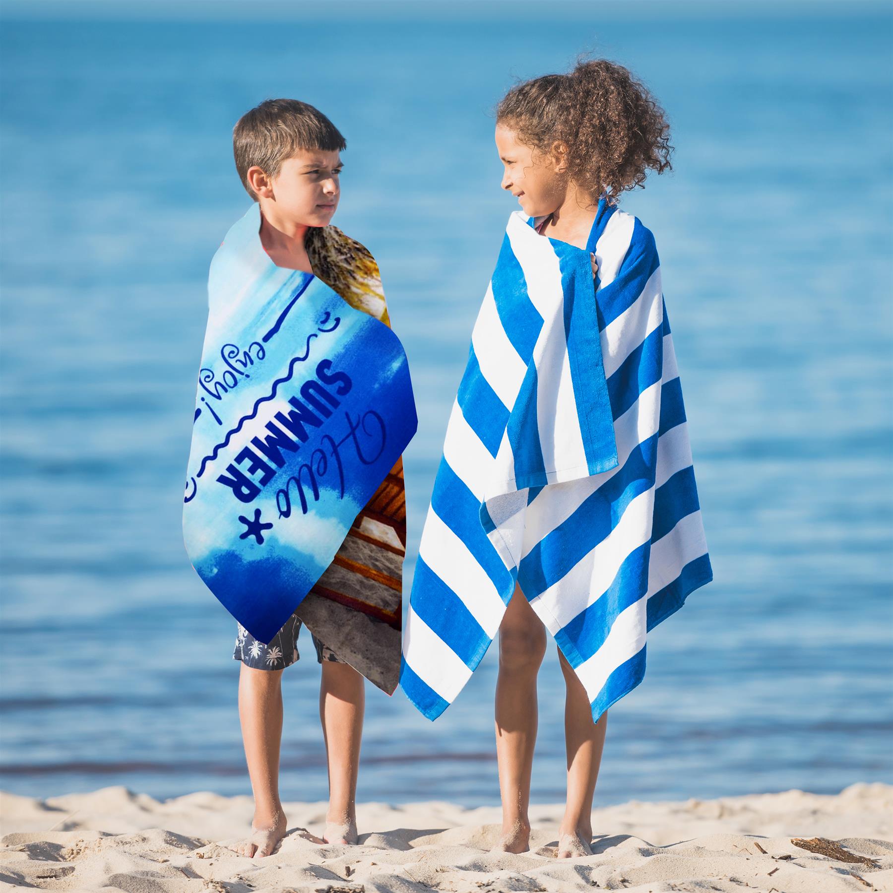 Hello Summer Design Large Towel by Geezy - The Magic Toy Shop