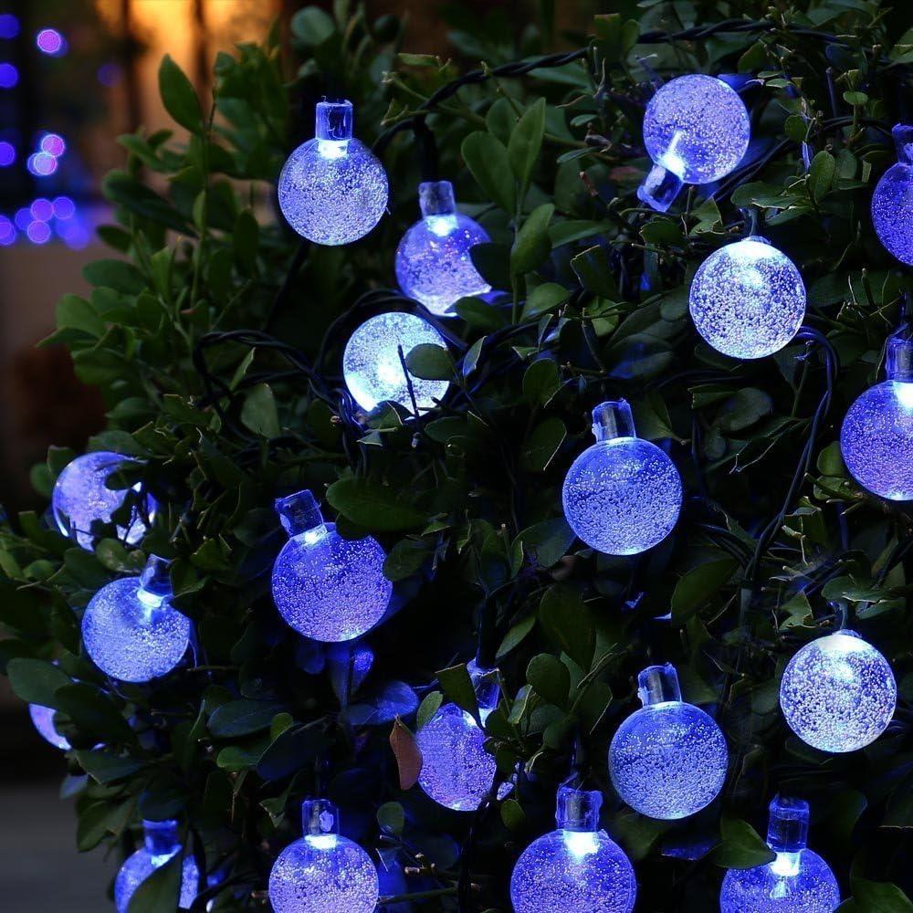 White & Blue Led String Lights In Crystal Balls Design by GEEZY - The Magic Toy Shop