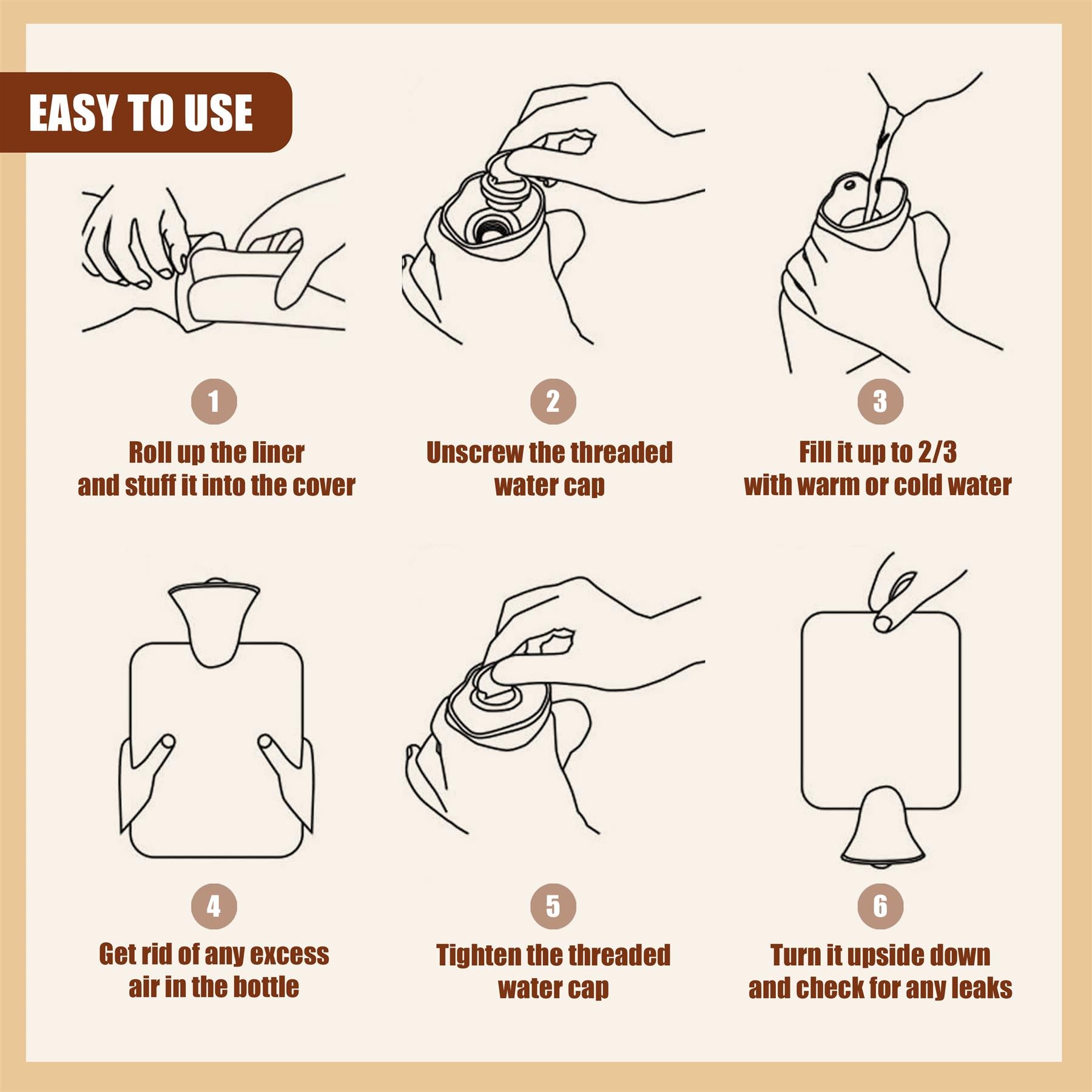 Hot Water Bottle With Plush Fluffy Cover 1L (Grey) by GEEZY - The Magic Toy Shop