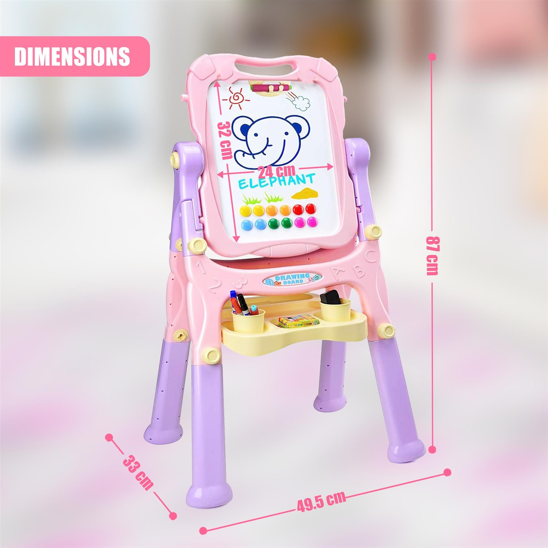 Pink Folding Double-Sided Magnetic Drawing Board by The Magic Toy Shop - The Magic Toy Shop