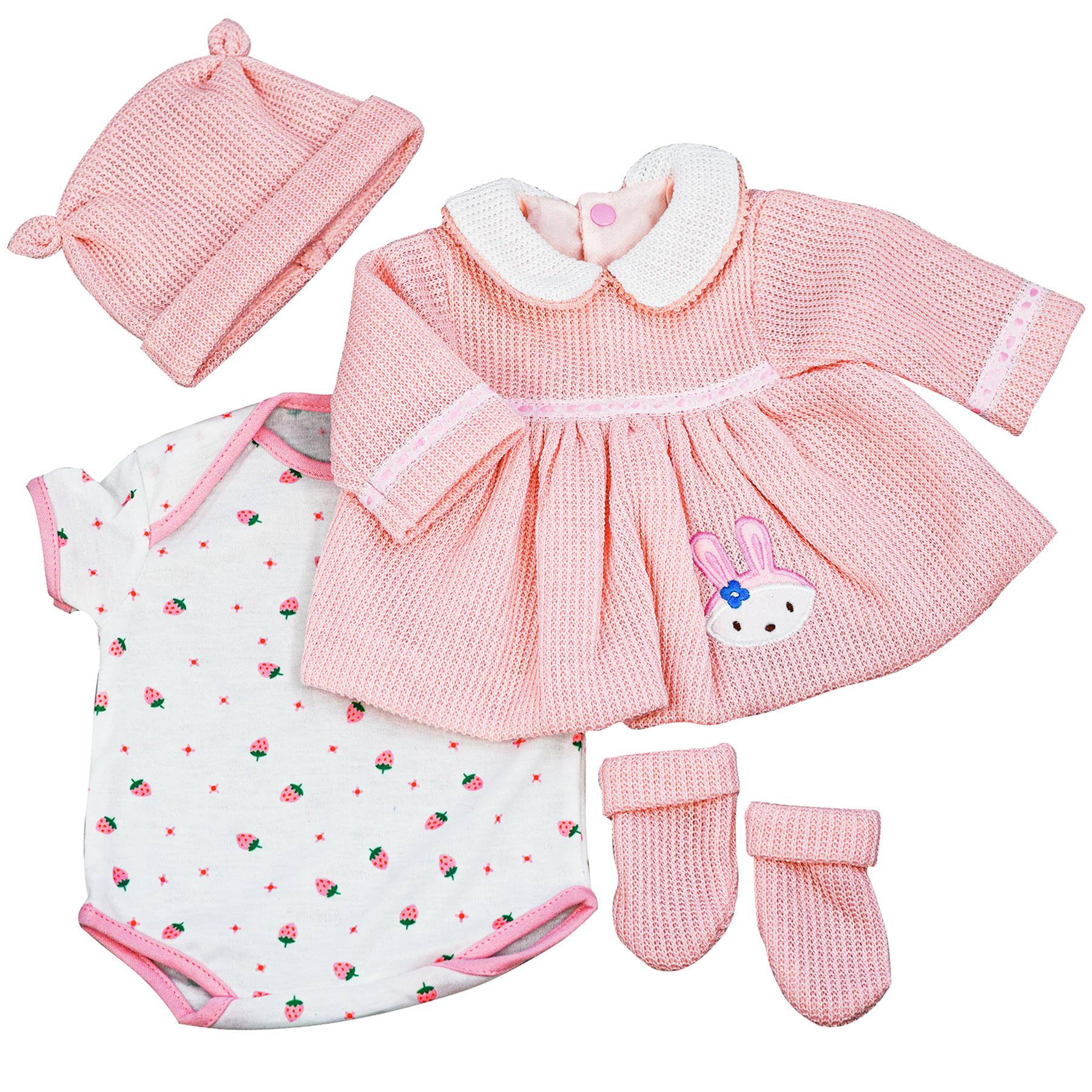 BiBi Outfits - Reborn Doll Clothes (Pink Dress) (50 cm / 20) by