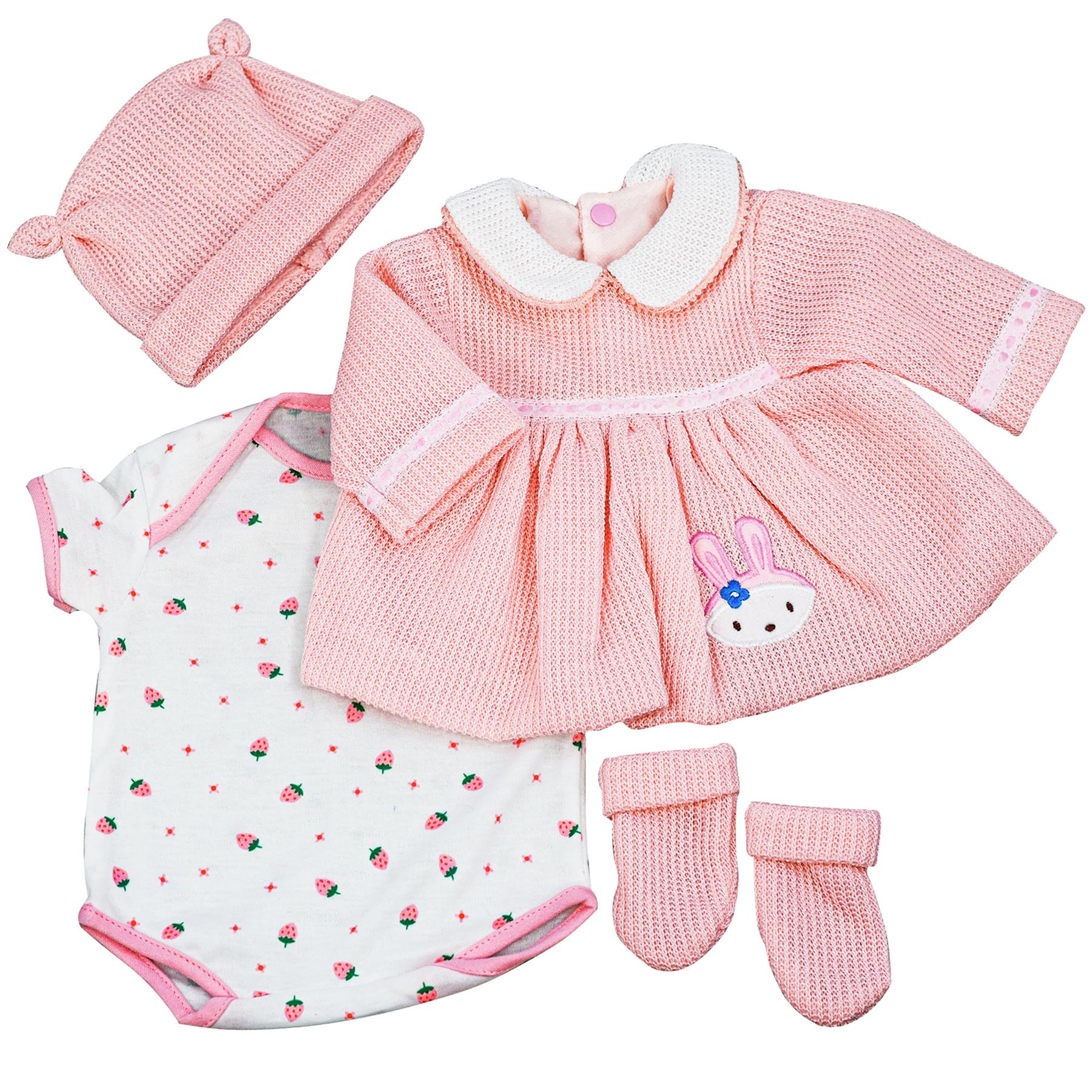 BiBi Outfits - Reborn Doll Clothes (Pink Dress) (50 cm / 20") by BiBi Doll - The Magic Toy Shop
