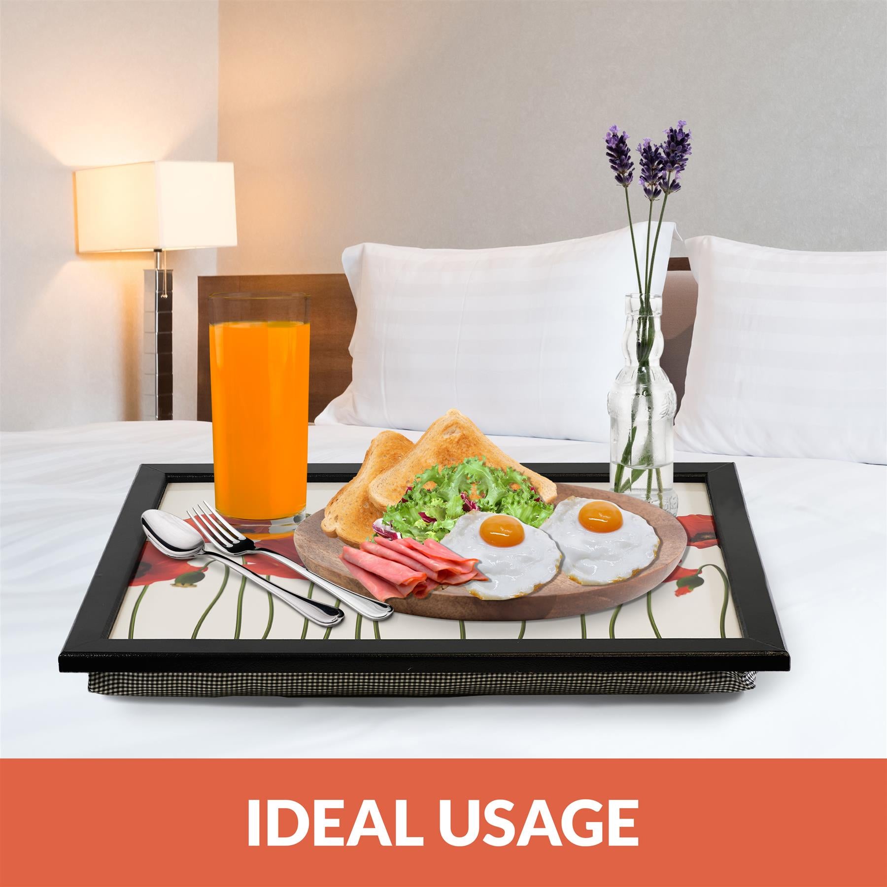 Lap Tray With Bean Bag Cushion (Poppies) by Geezy - The Magic Toy Shop