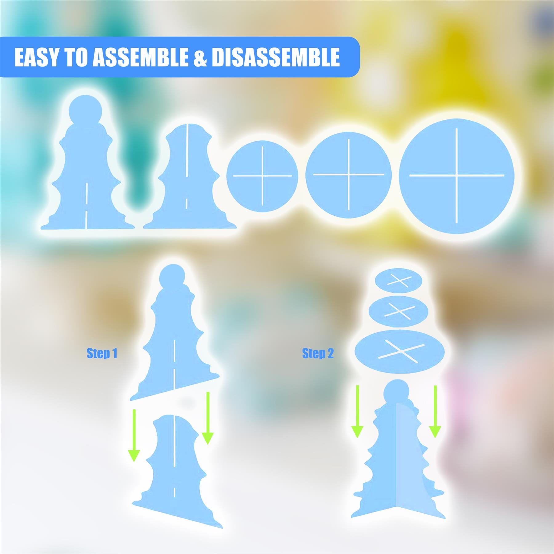 3 Tier Cardboard Cupcake Stand by GEEZY - The Magic Toy Shop