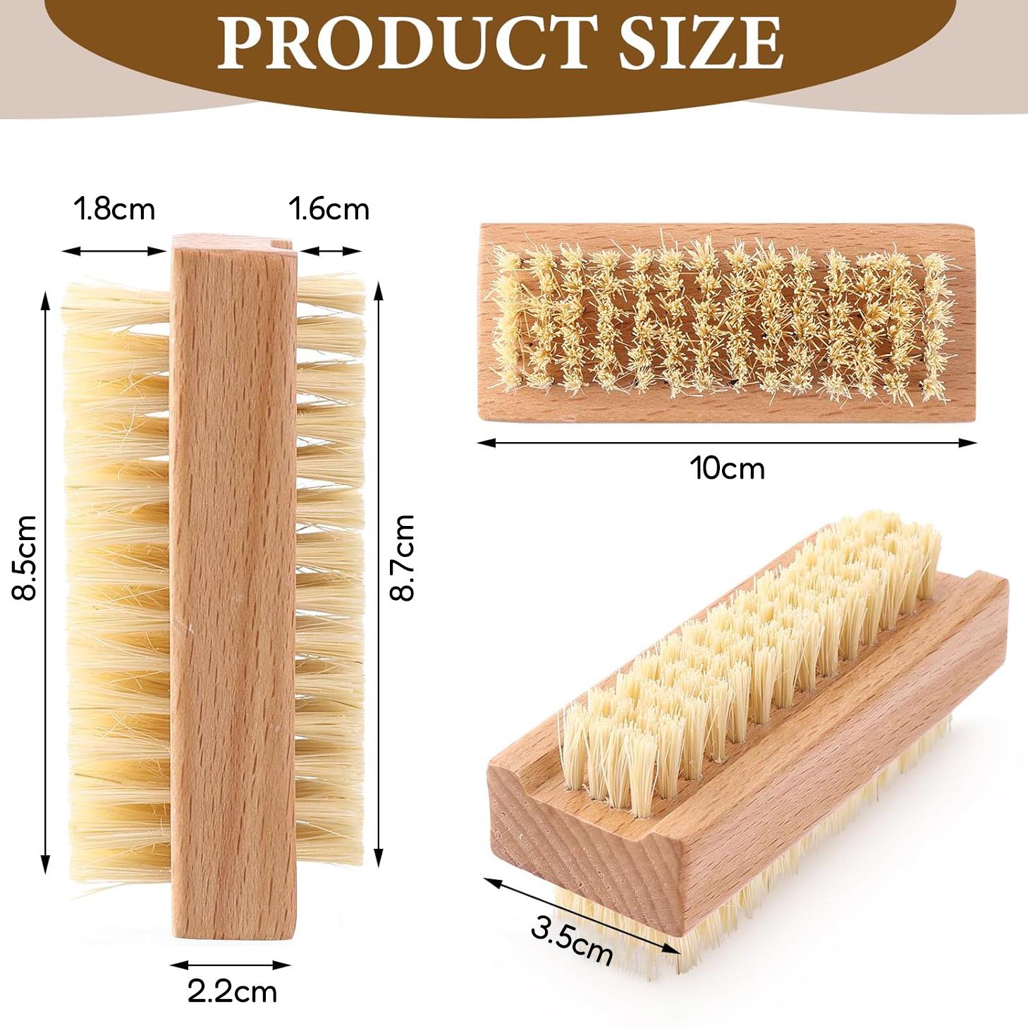 Double Sided Wooden Nail Scrubbing Brushes by GEEZY - The Magic Toy Shop
