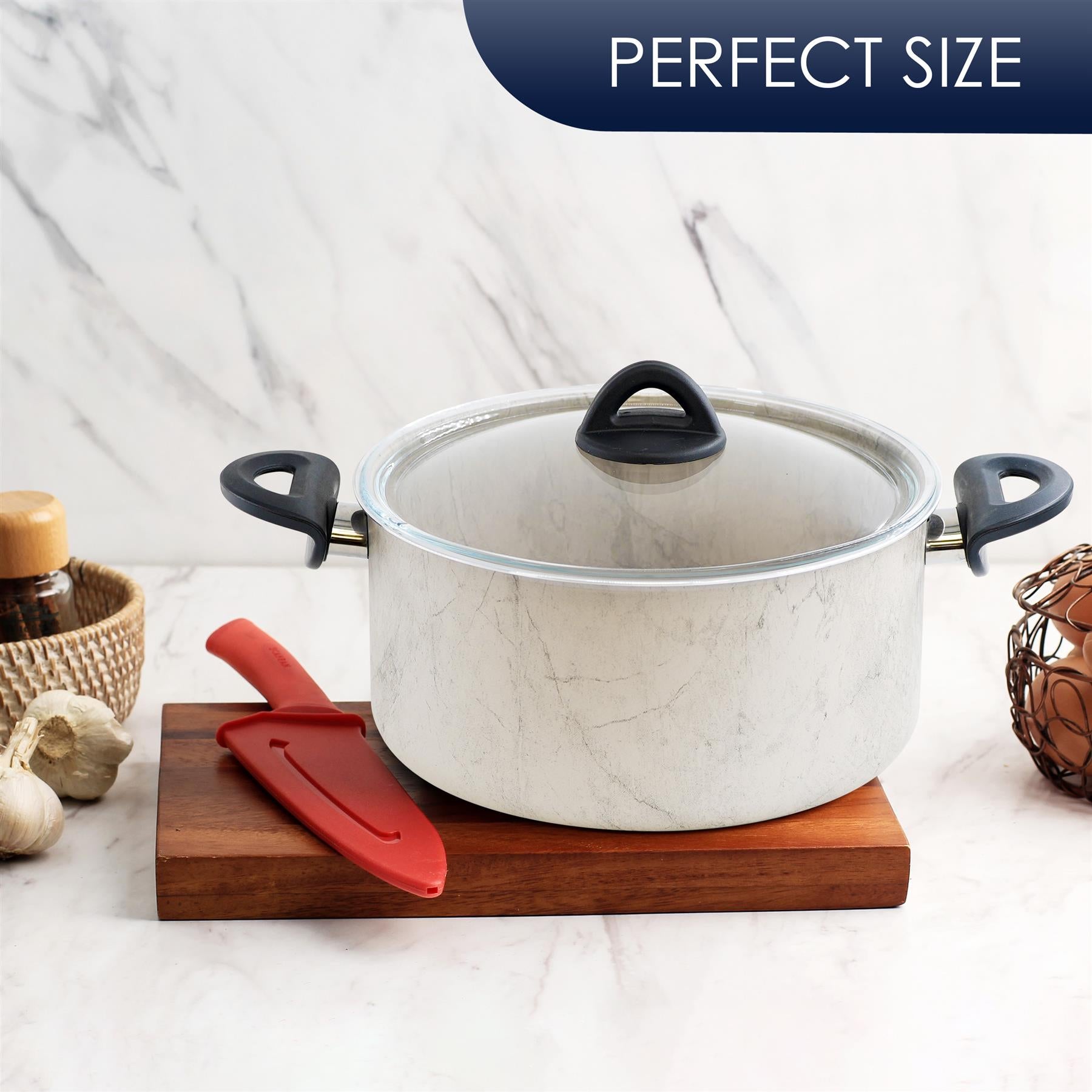 Cream 5 pc Non-Stick Pots and Pans Set by Geezy - The Magic Toy Shop