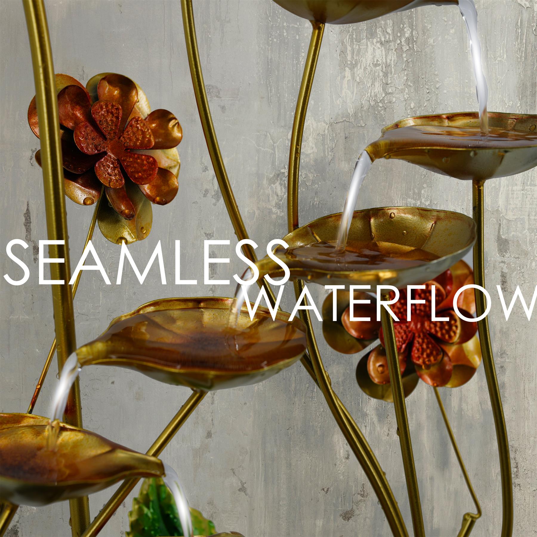 Metal Spiral Water Feature Outdoor With LED by GEEZY - The Magic Toy Shop