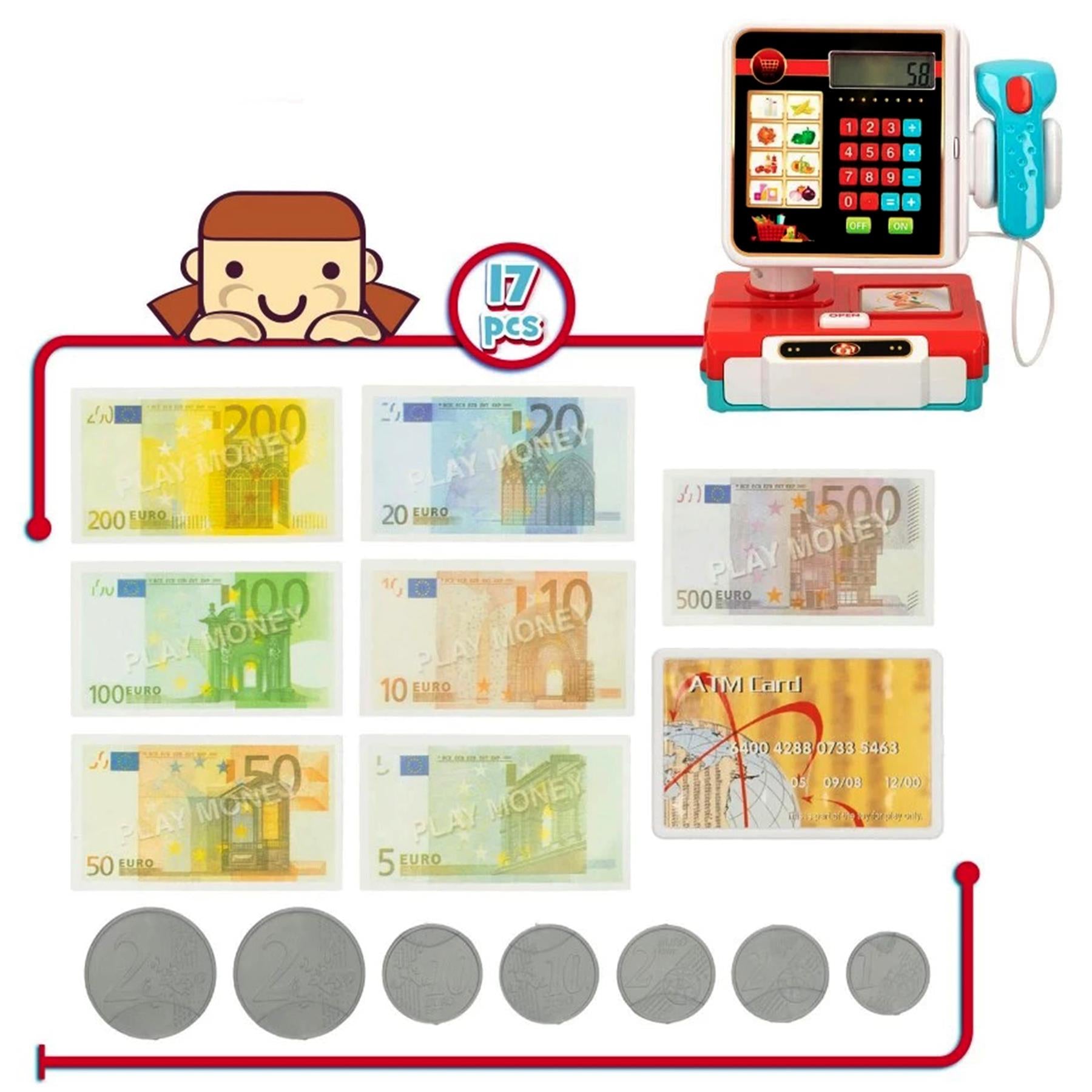 Electronic Cash Register Toy Till with Sounds and Calculator by The Magic Toy Shop - The Magic Toy Shop