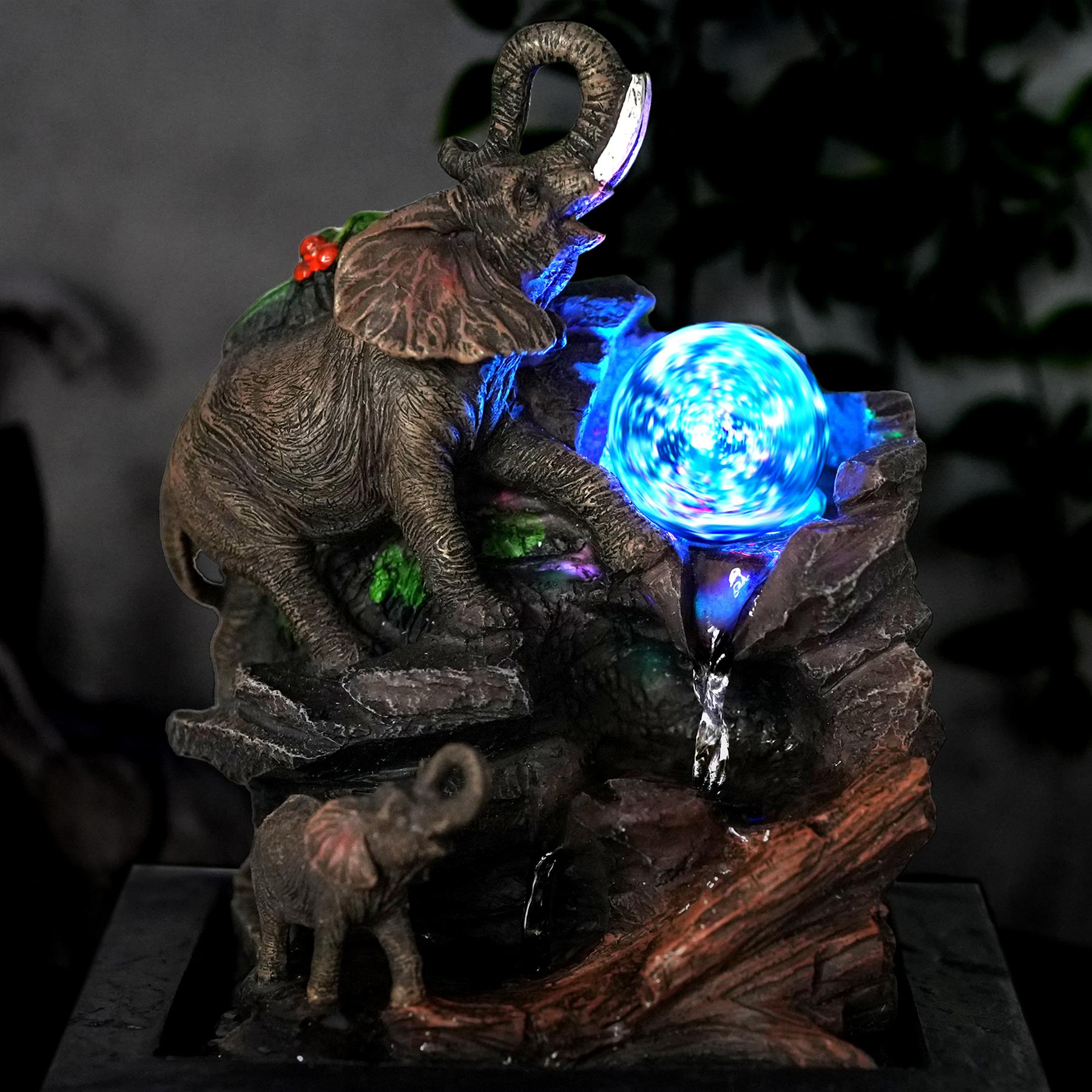 Elephant Water Feature Indoor With LED by GEEZY - The Magic Toy Shop