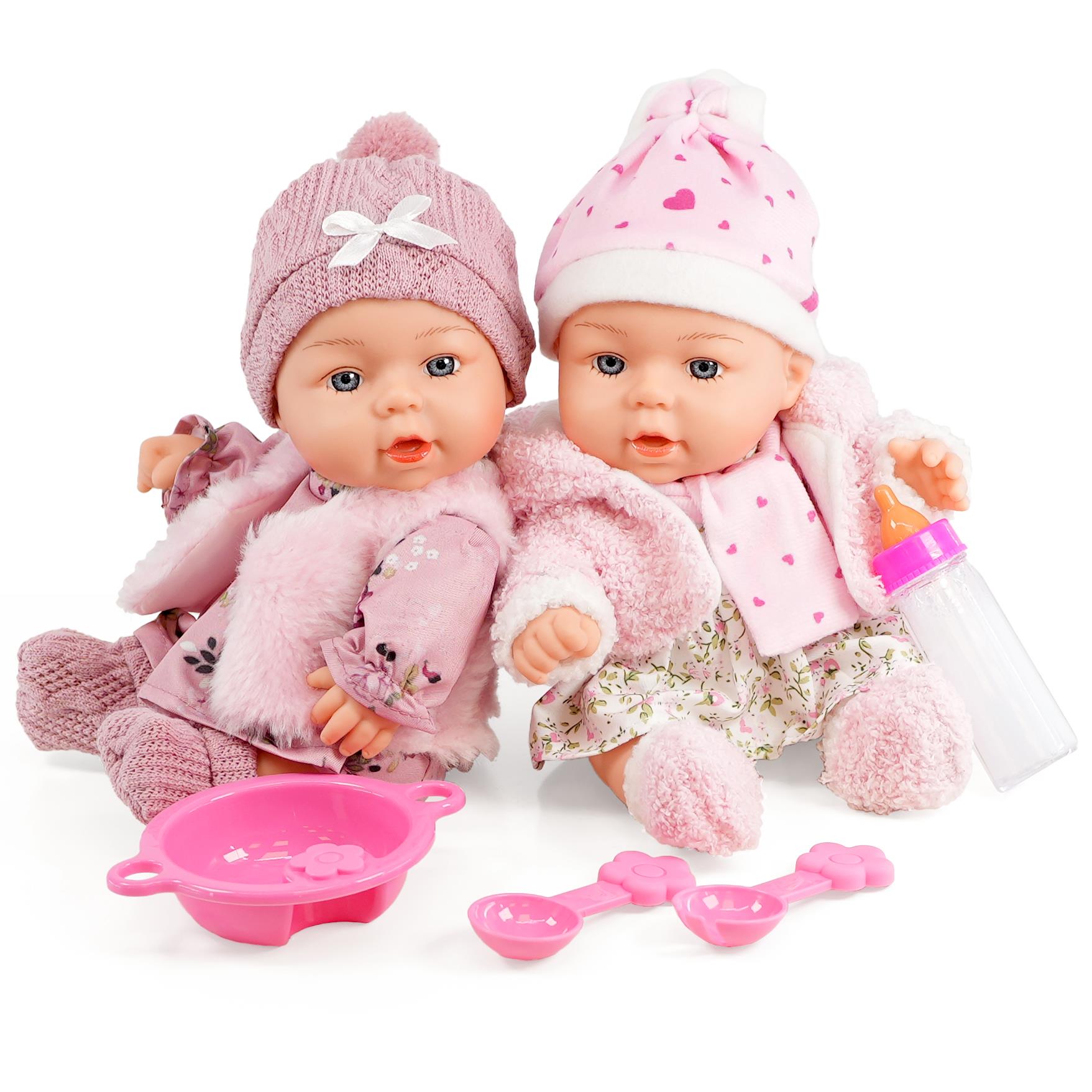 BiBi Twin Baby Dolls "Ella & Emma" (25 cm / 10") by BiBi Doll - The Magic Toy Shop