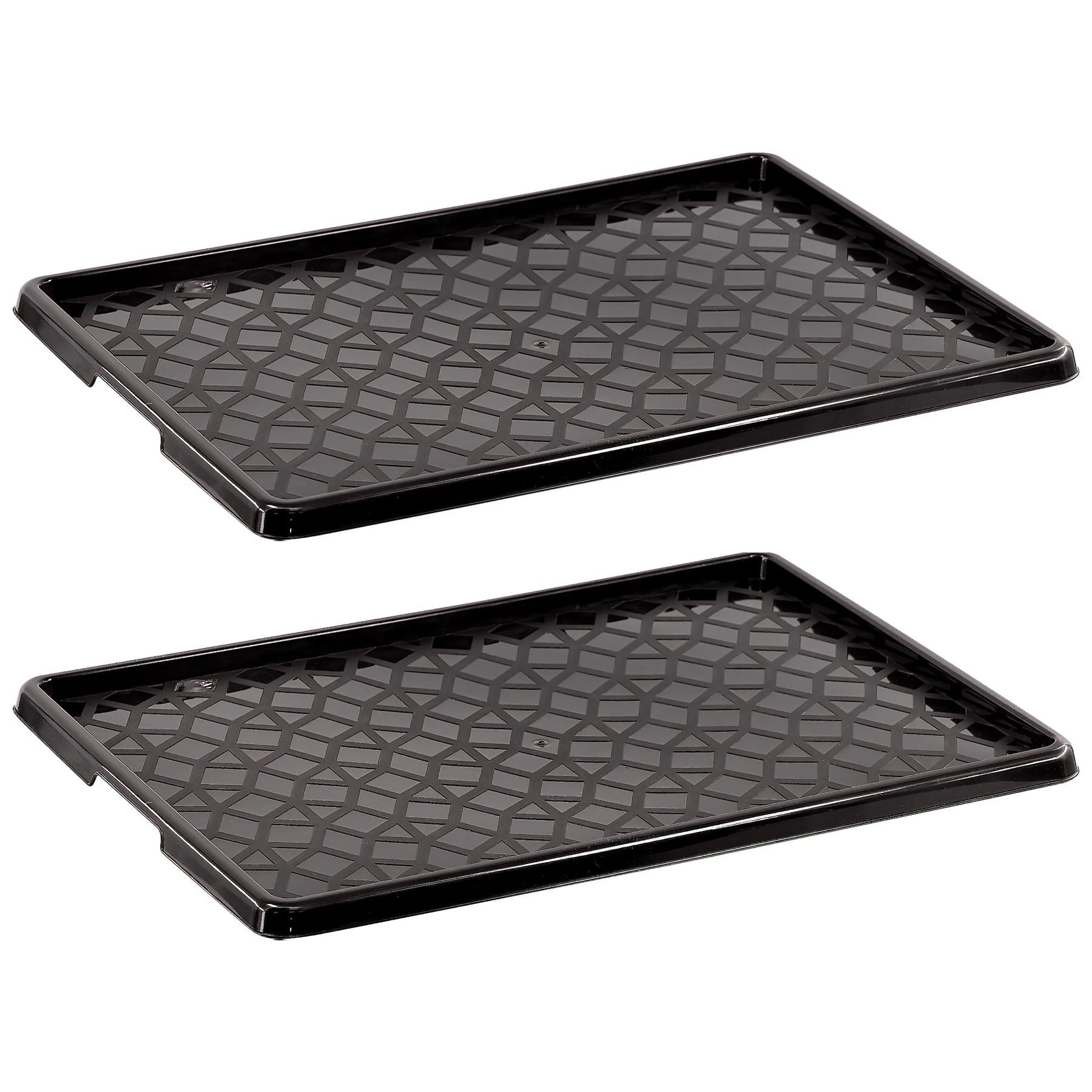Set of 2 Plastic Shoe Trays
