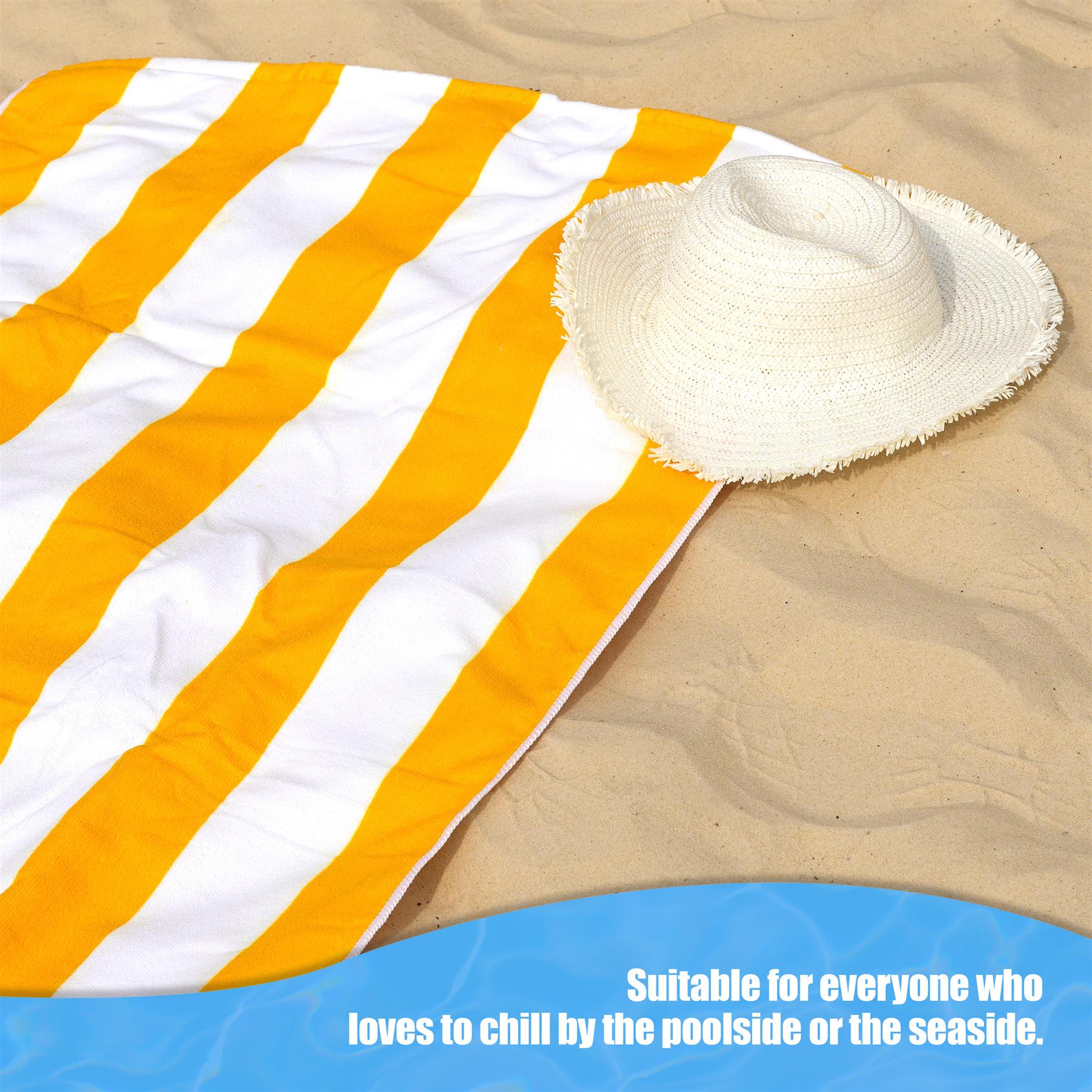 Beach Bath Towel Large Microfibre Orange Striped by GEEZY - The Magic Toy Shop
