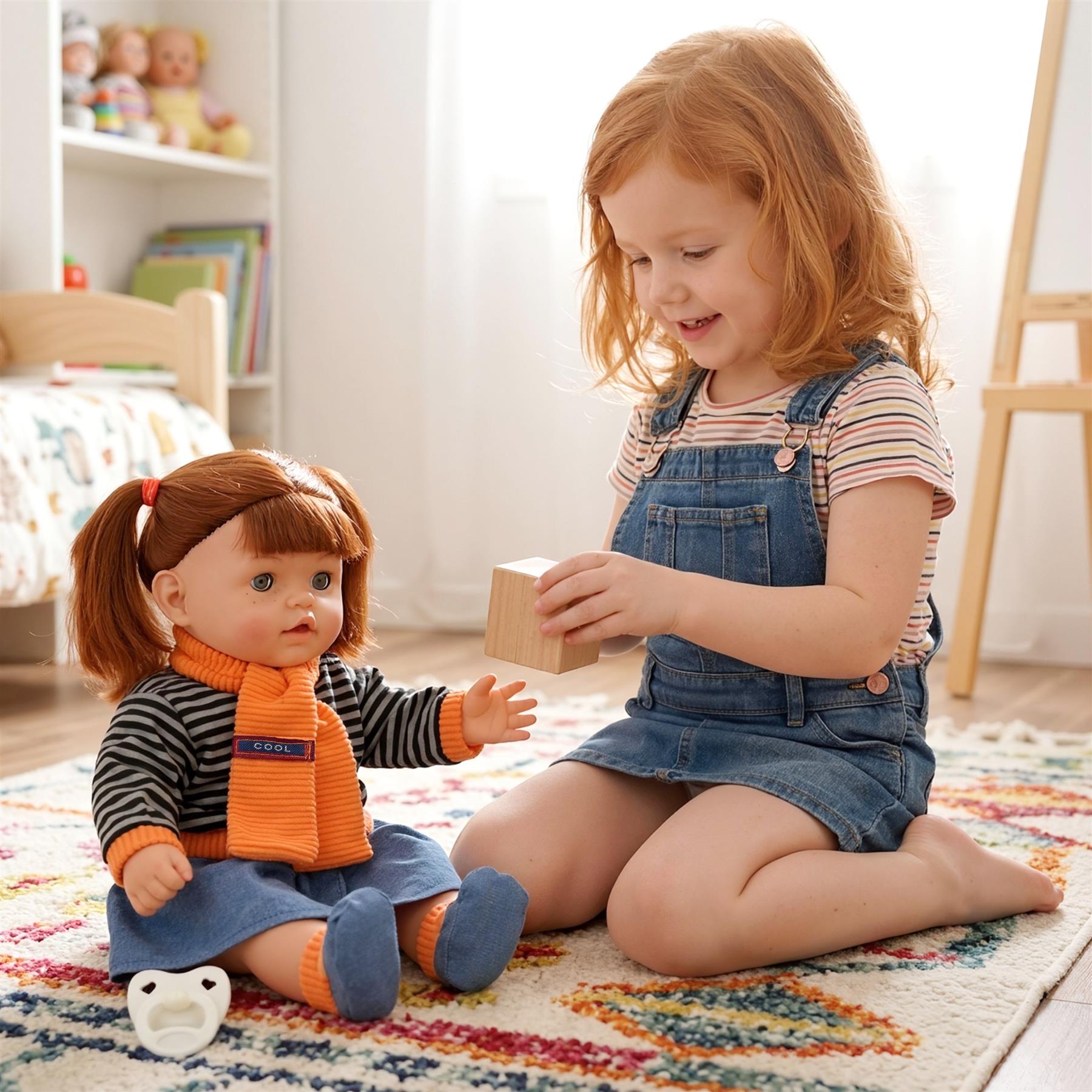 BiBi Sleeping Ginger Girl Doll (45 cm / 18")