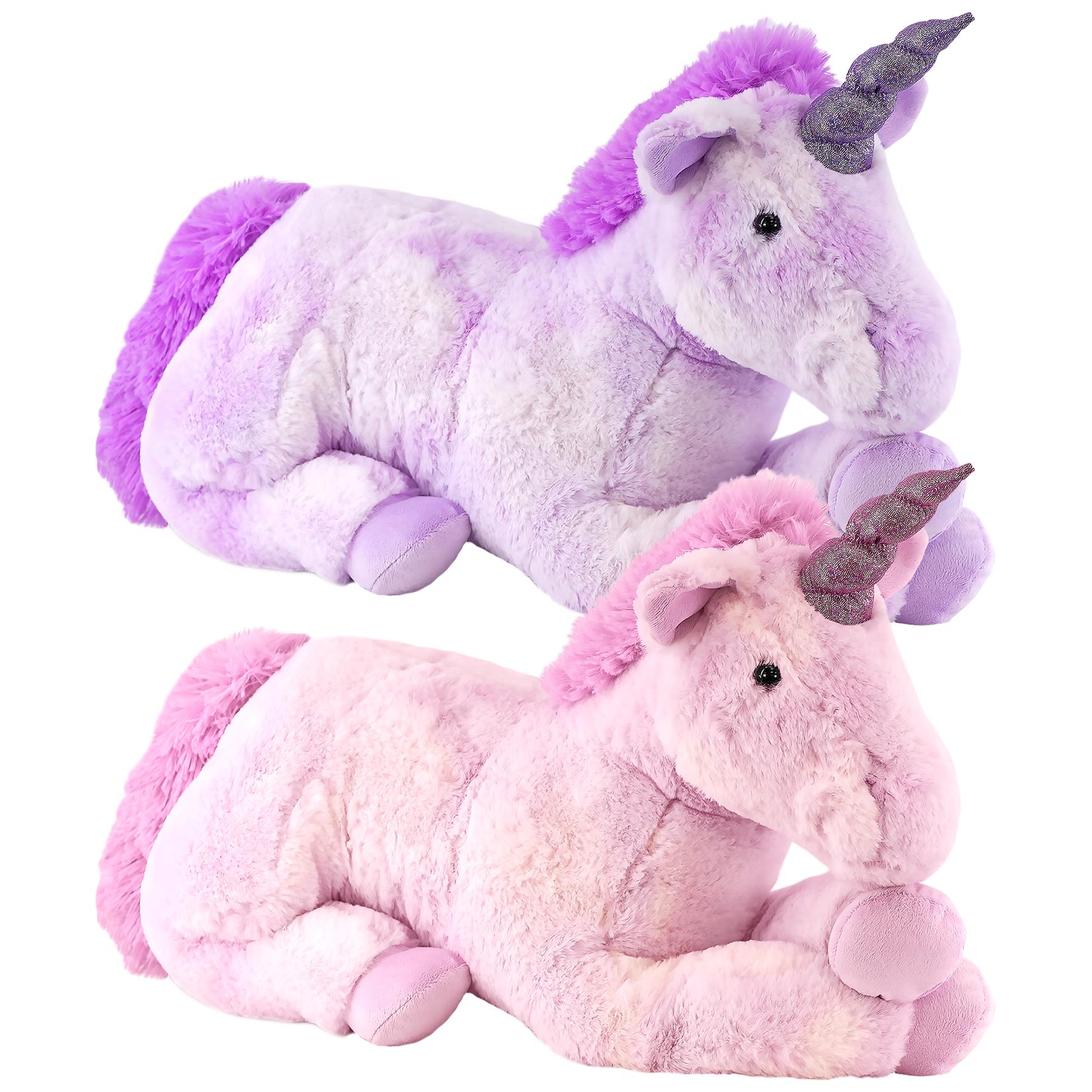 21" Lying Soft Stuffed Unicorn by The Magic Toy Shop - The Magic Toy Shop