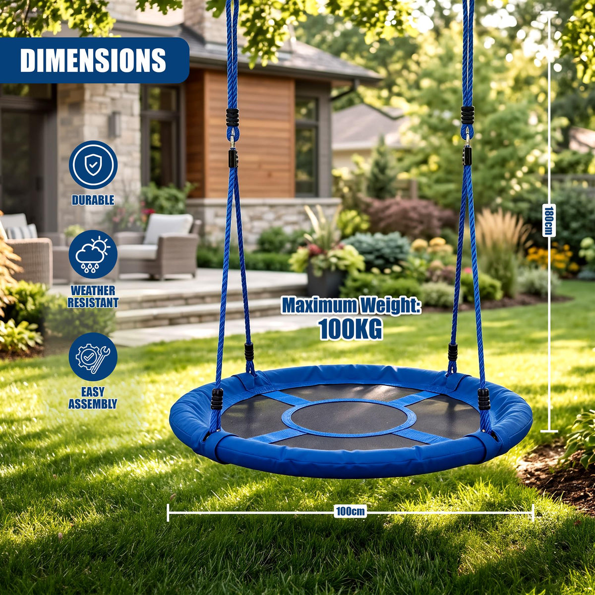 Large Nest Swing for 2 kids