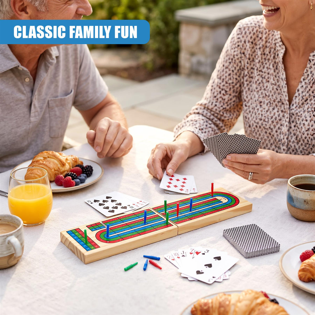 Wooden Cribbage Board Game