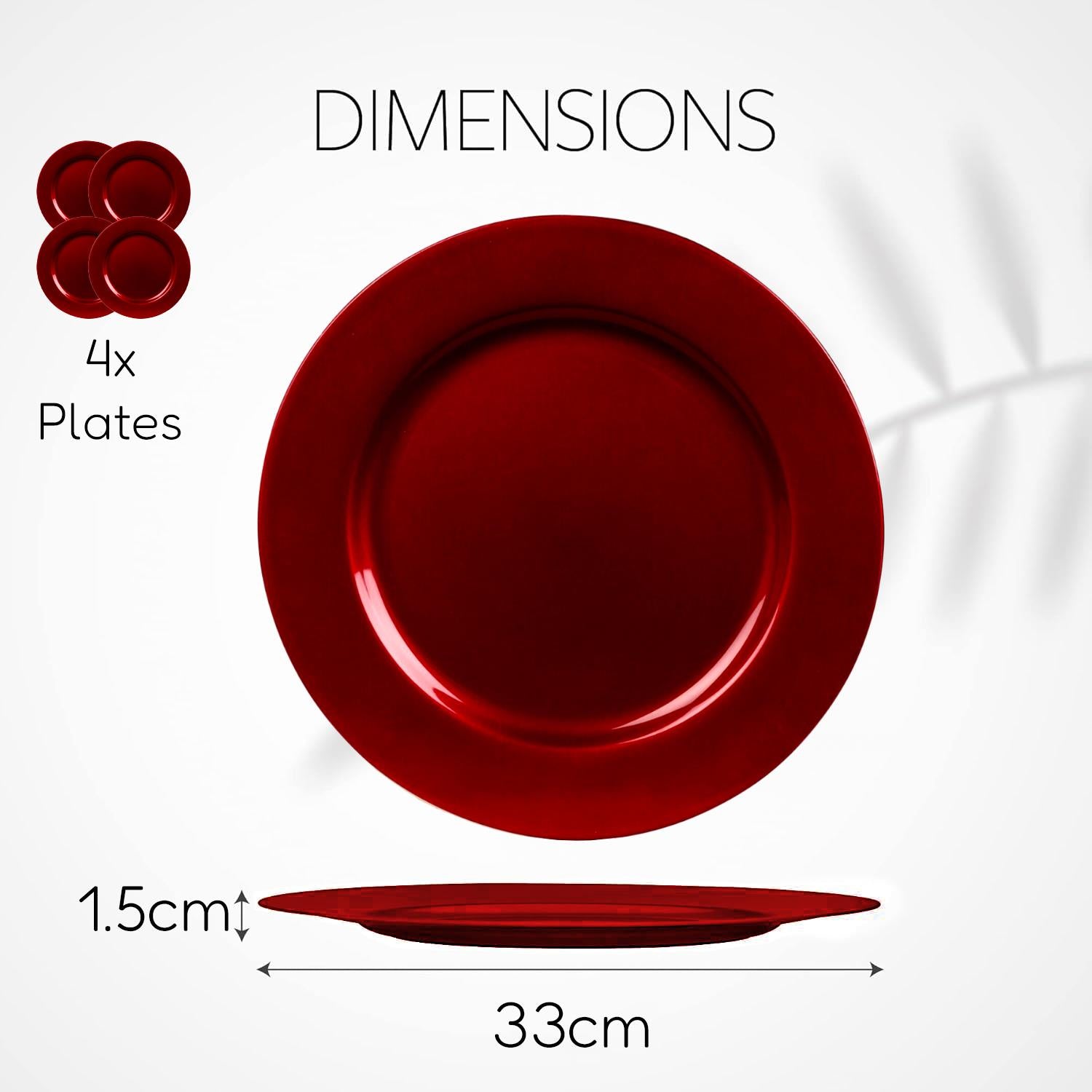 Metallic Charger Plates Set of 4 by GEEZY - The Magic Toy Shop