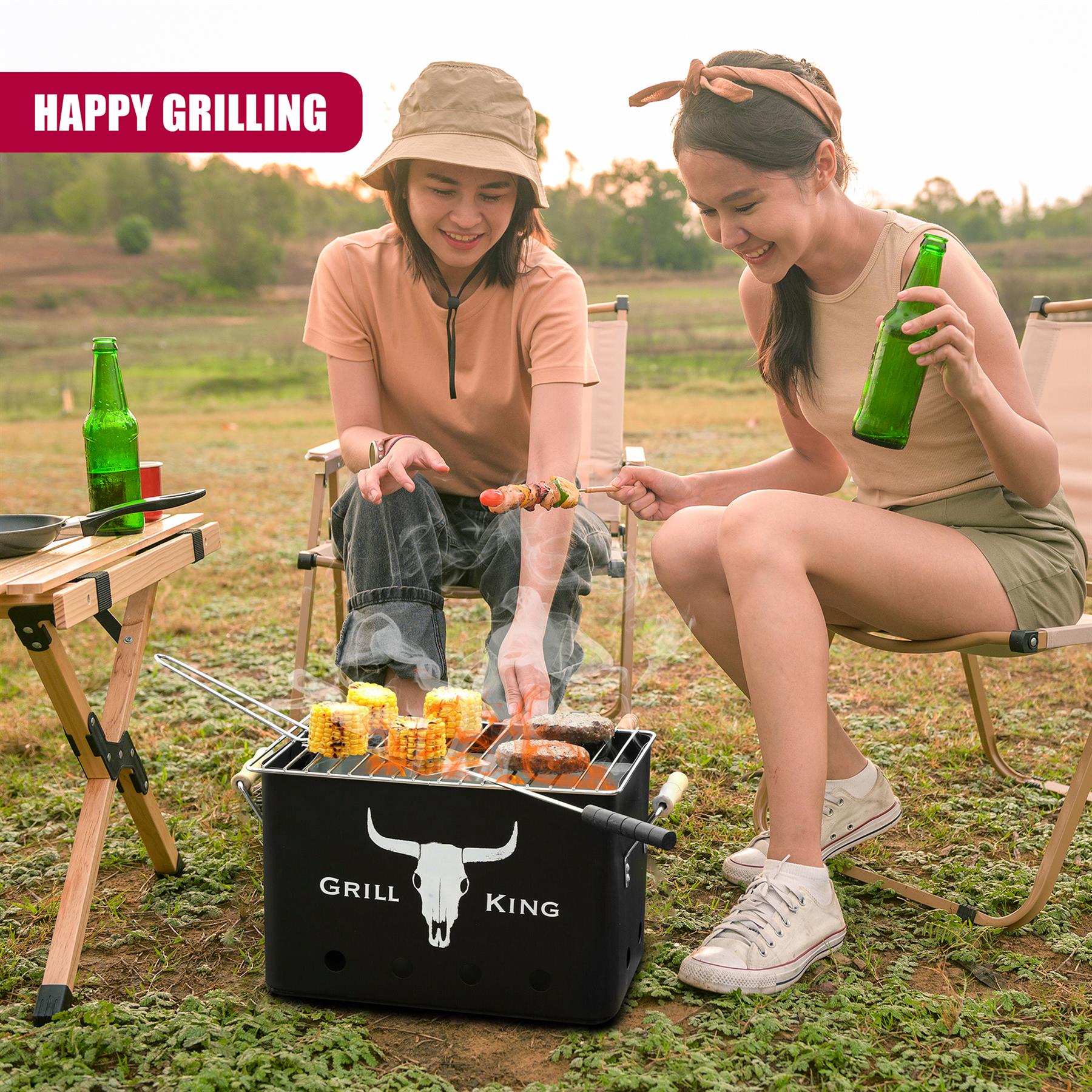 Portable Outdoor Charcoal BBQ Barbecue Grill by GEEZY - The Magic Toy Shop
