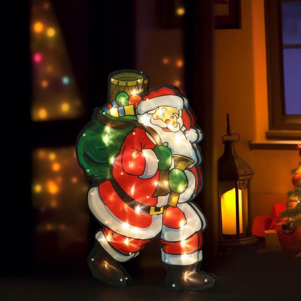 Christmas Silhouette Lights Santa with Gift by GEEZY - The Magic Toy Shop