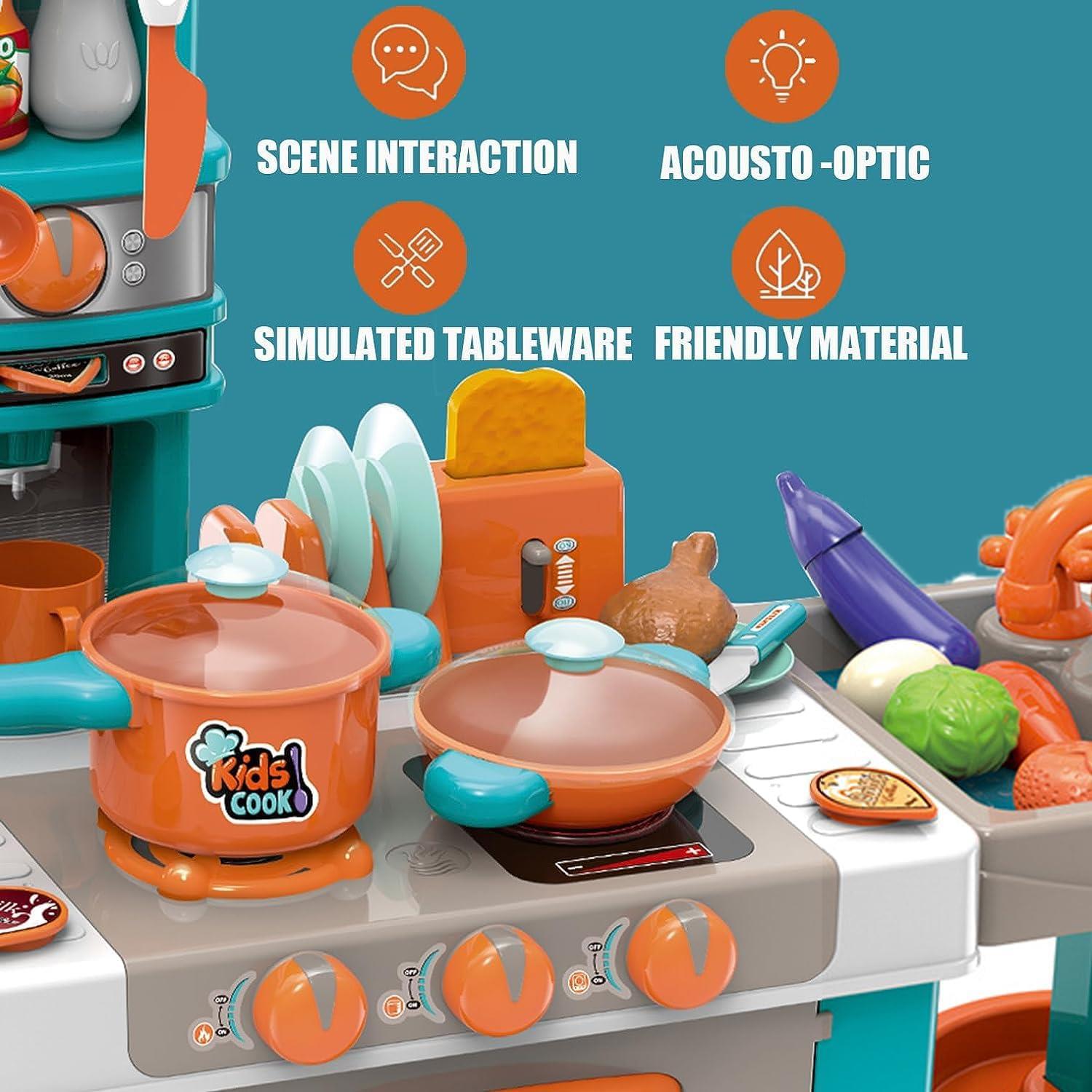 Kids Kitchen Play Set with Cookware Play Food and Accessories by The Magic Toy Shop - The Magic Toy Shop