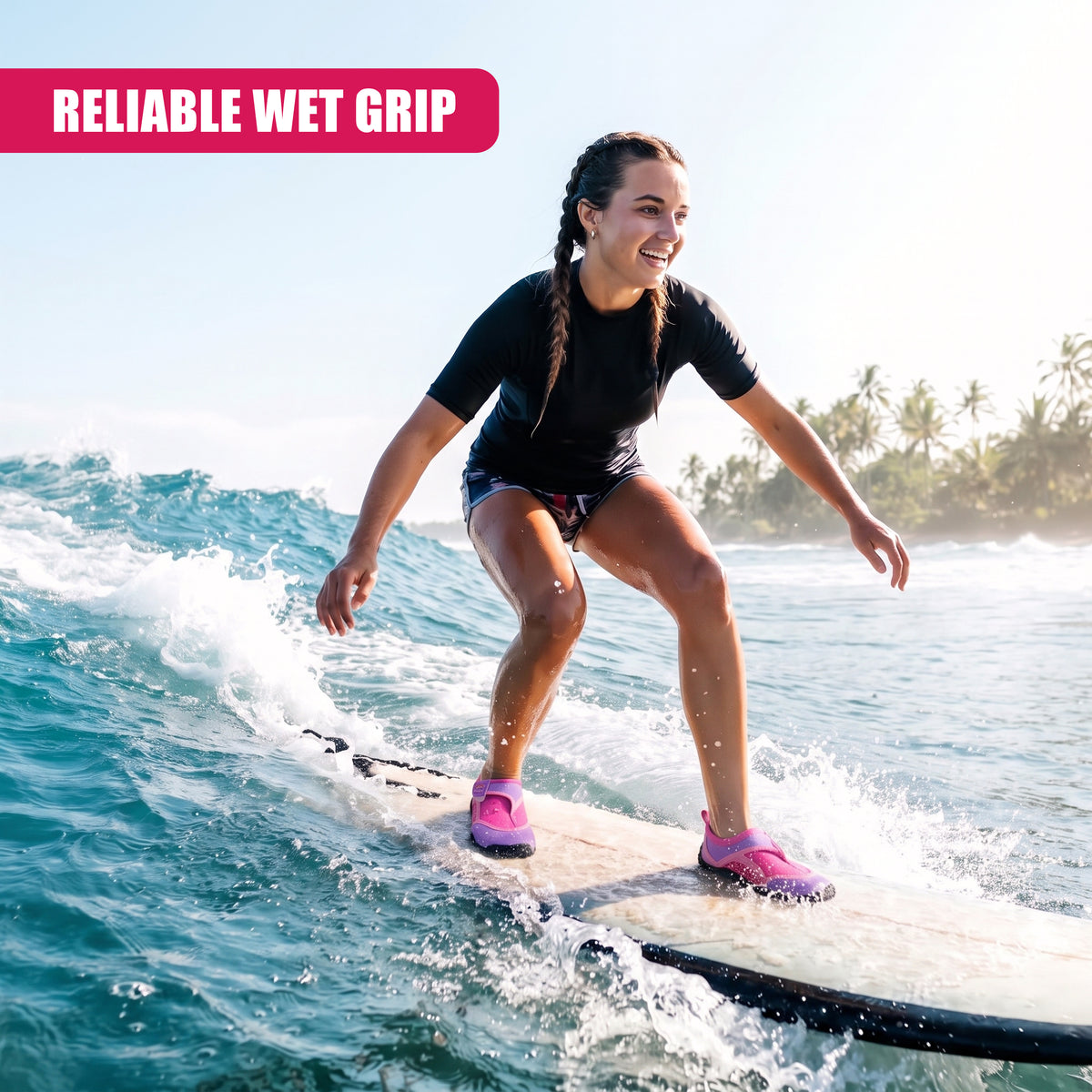 Pink Neoprene Aqua Shoes