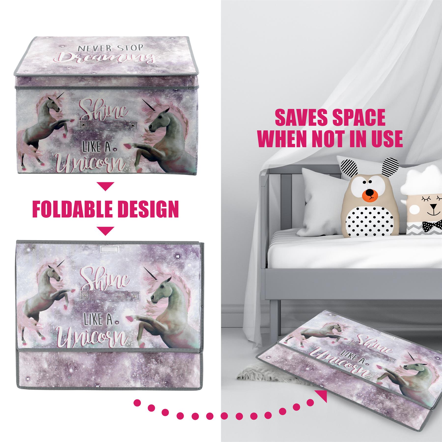Unicorns Large Storage Box by The Magic Toy Shop - The Magic Toy Shop