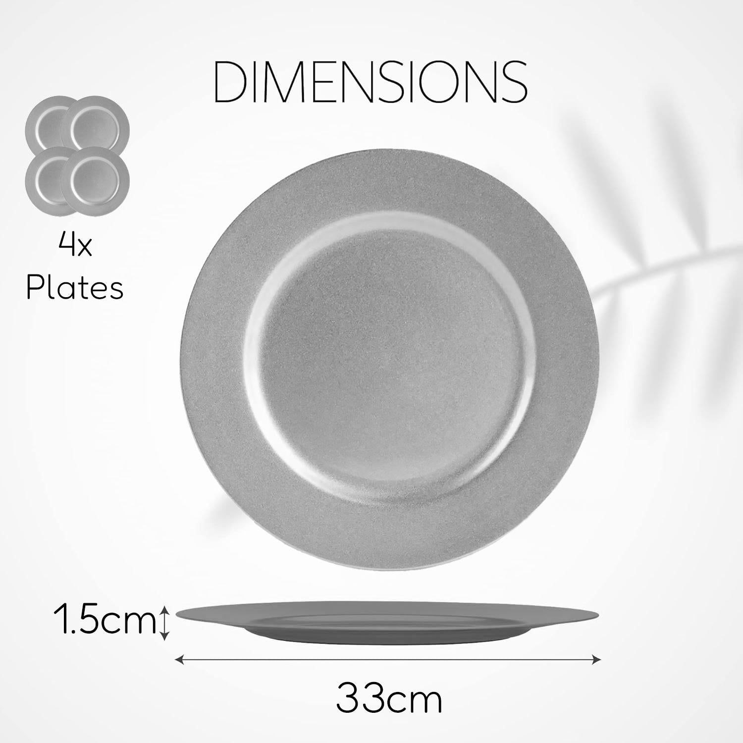 Metallic Charger Plates Set of 4 by GEEZY - The Magic Toy Shop