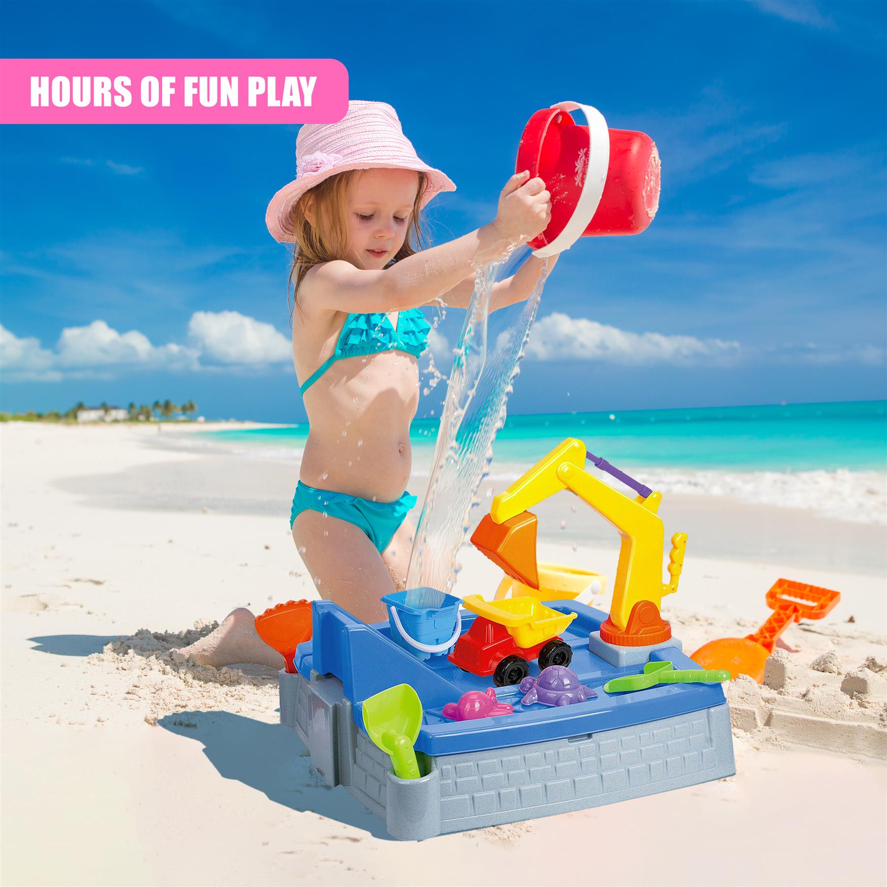 2 in 1 Kids Sand Box Water Table by The Magic Toy Shop - The Magic Toy Shop