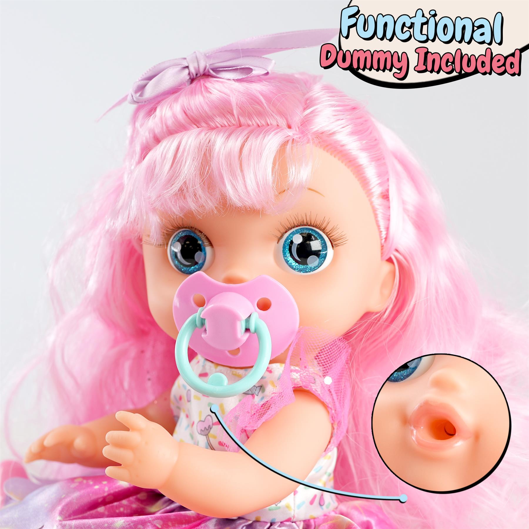 Doll With Big Eyes And Drinking & Wet Functions by BiBi Doll - The Magic Toy Shop