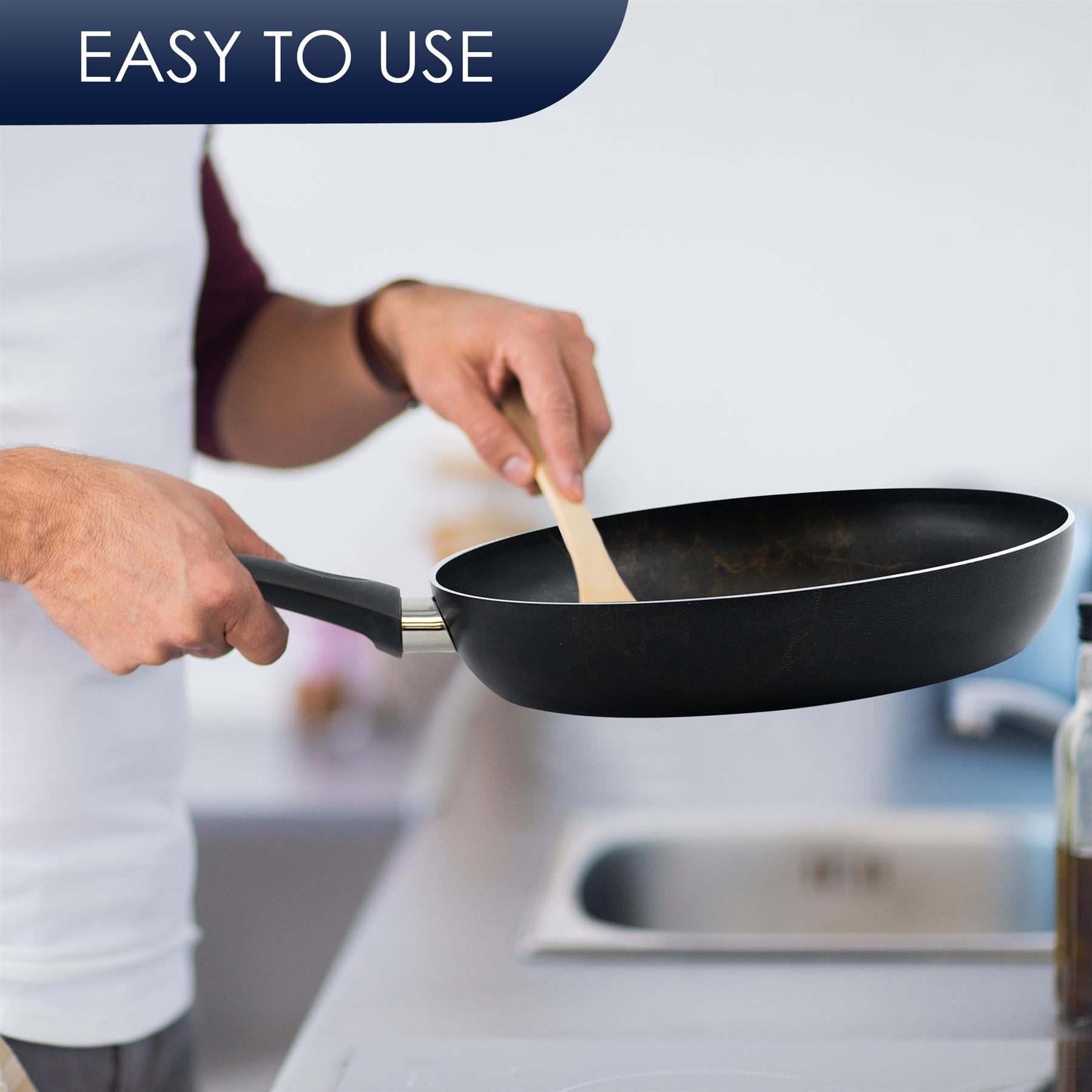 Black 5 pc Non-Stick Pots and Pans Set by Geezy - The Magic Toy Shop