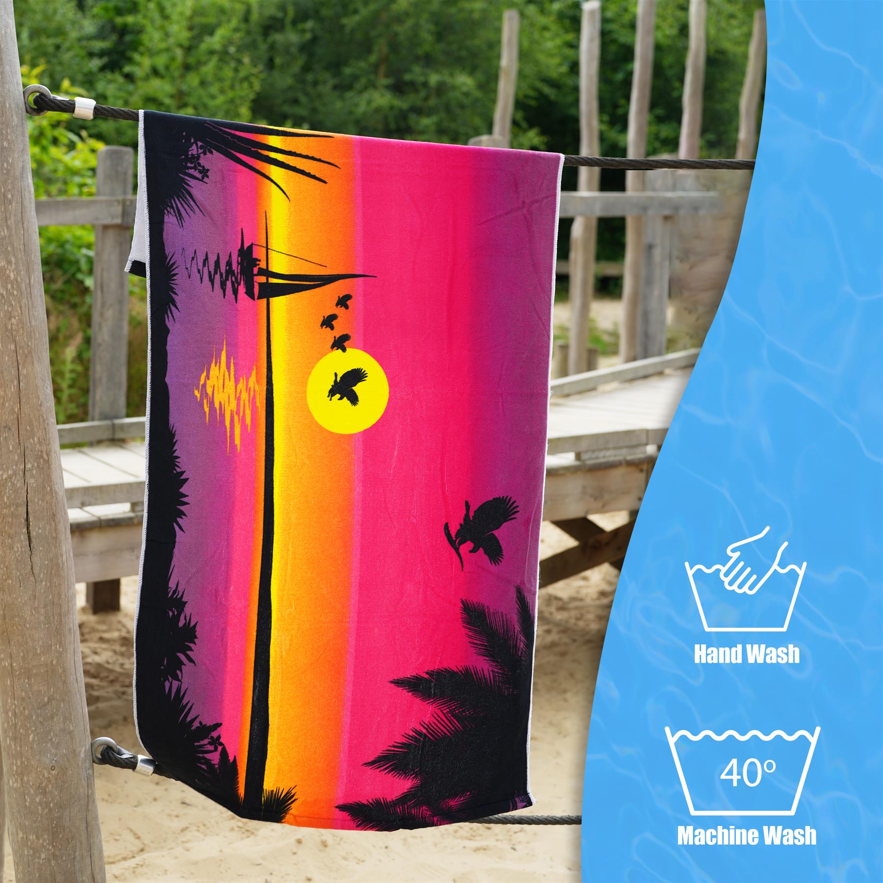 Sunrise Design Large Towel by Geezy - The Magic Toy Shop