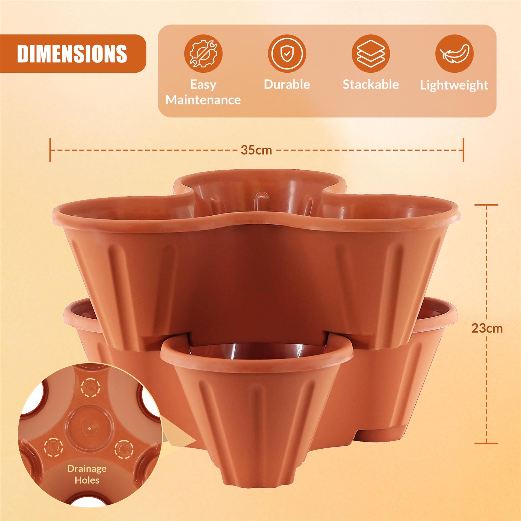 Stackable Strawberry Planter