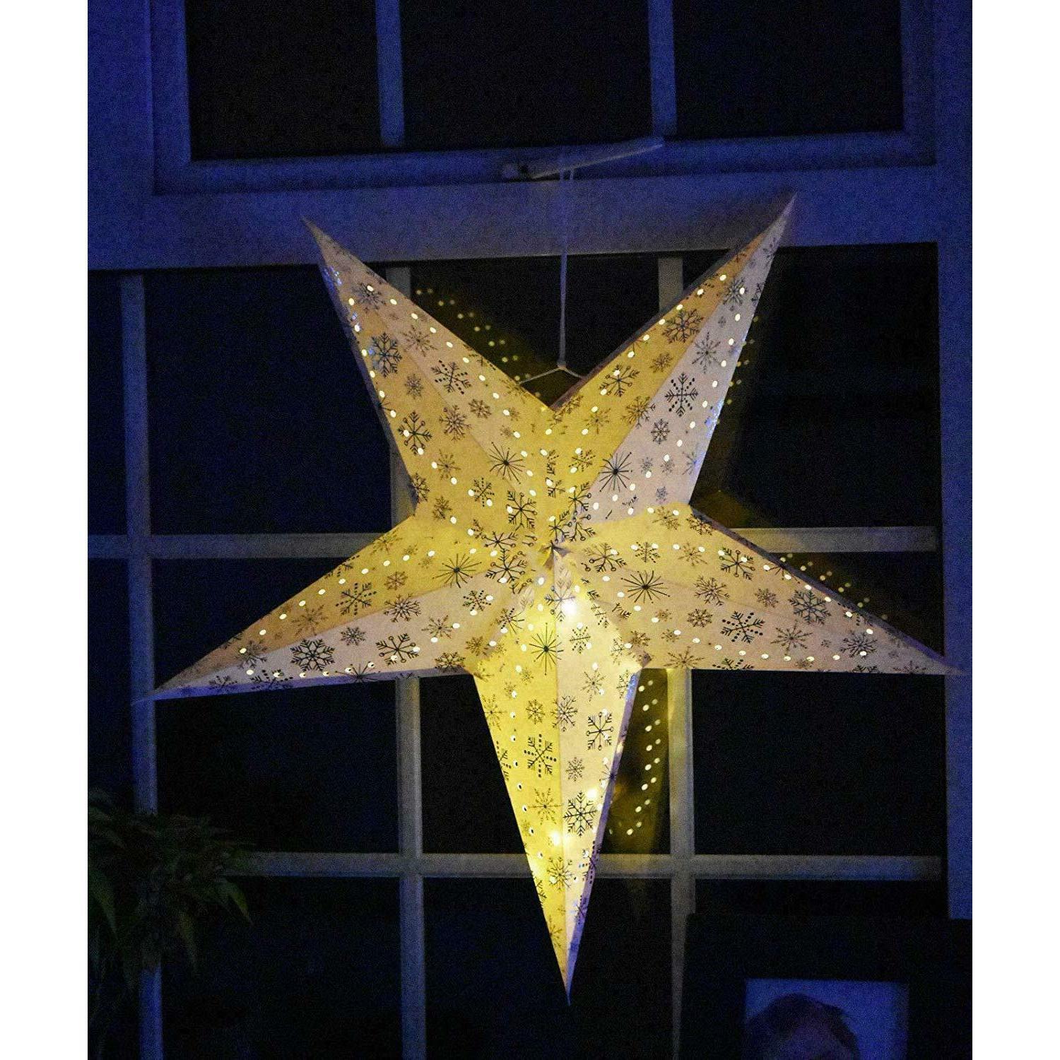 Paper Led White 40 cm Star by Geezy - The Magic Toy Shop