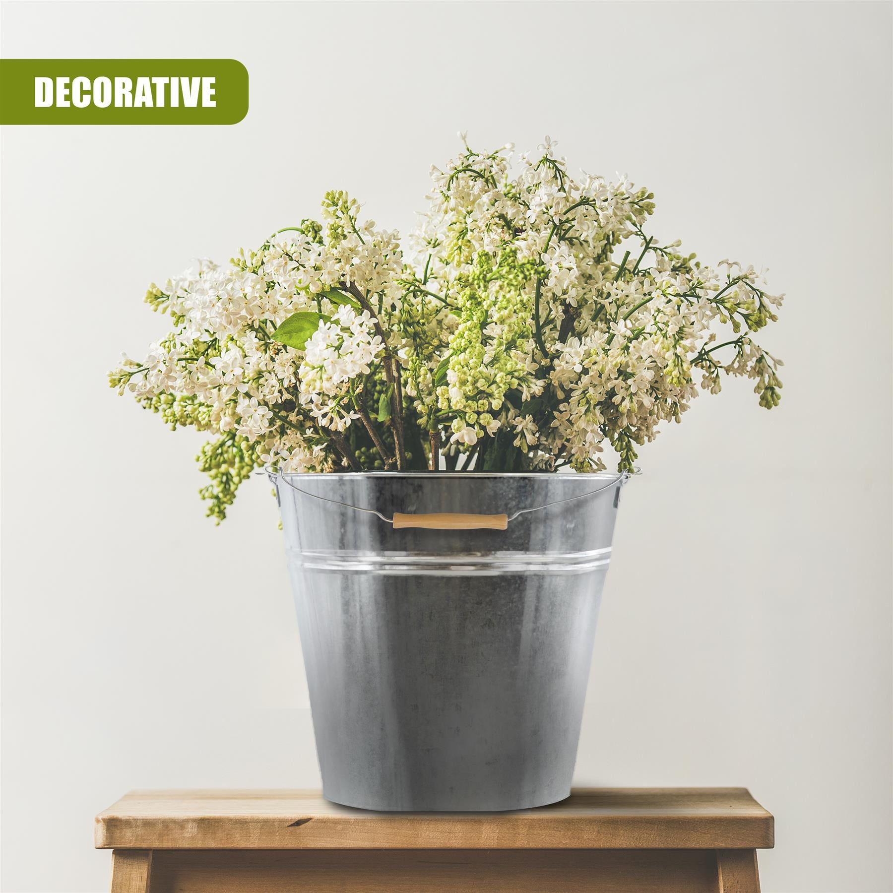 Zinc Bucket With Wooden Holder by Geezy - The Magic Toy Shop