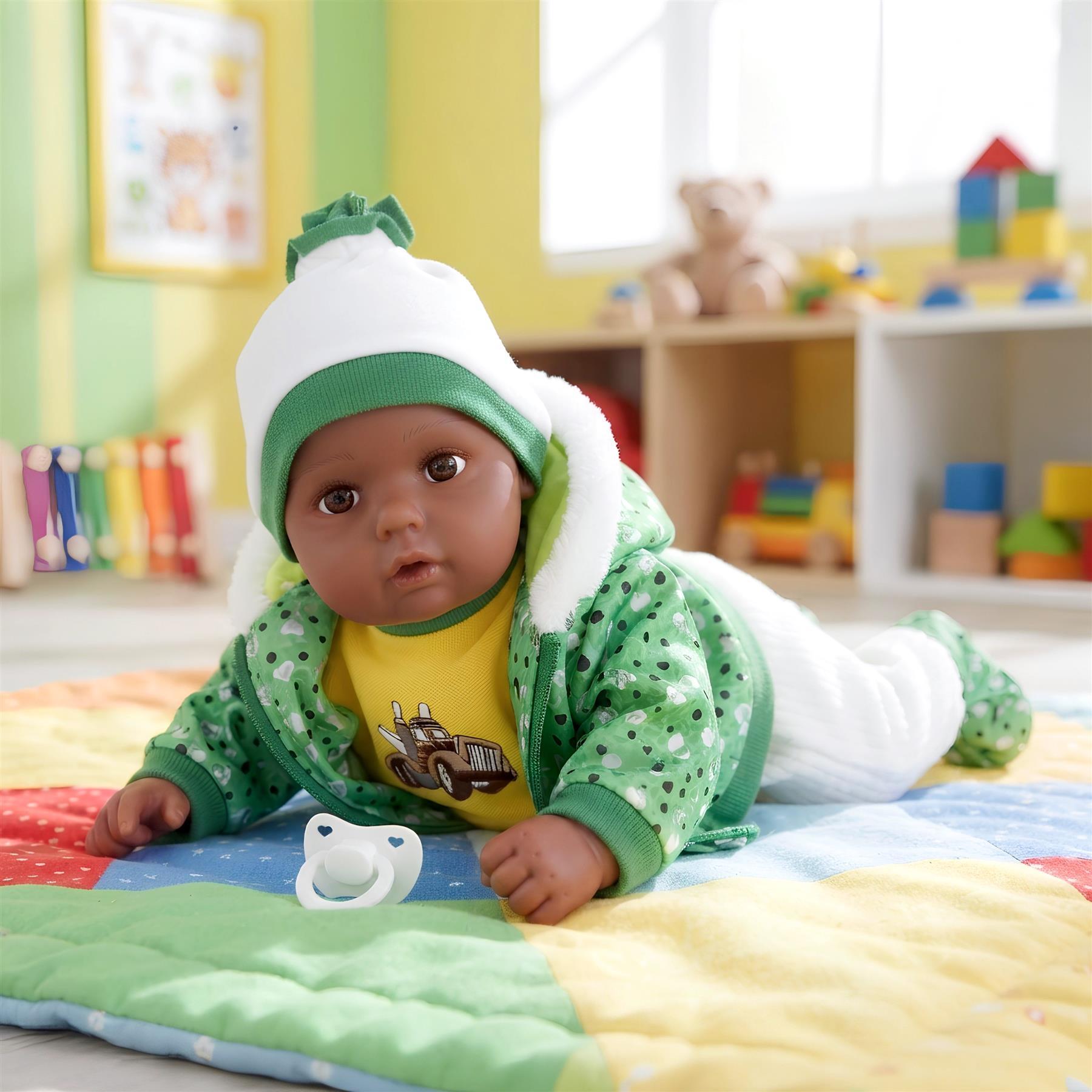 BiBi Black Baby Doll "Grean Pea" (50 cm / 20")