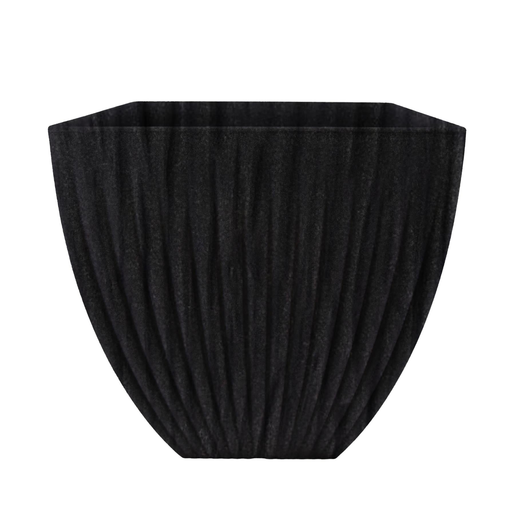 Large Charcoal Black Lotus Square Planter by GEEZY - The Magic Toy Shop